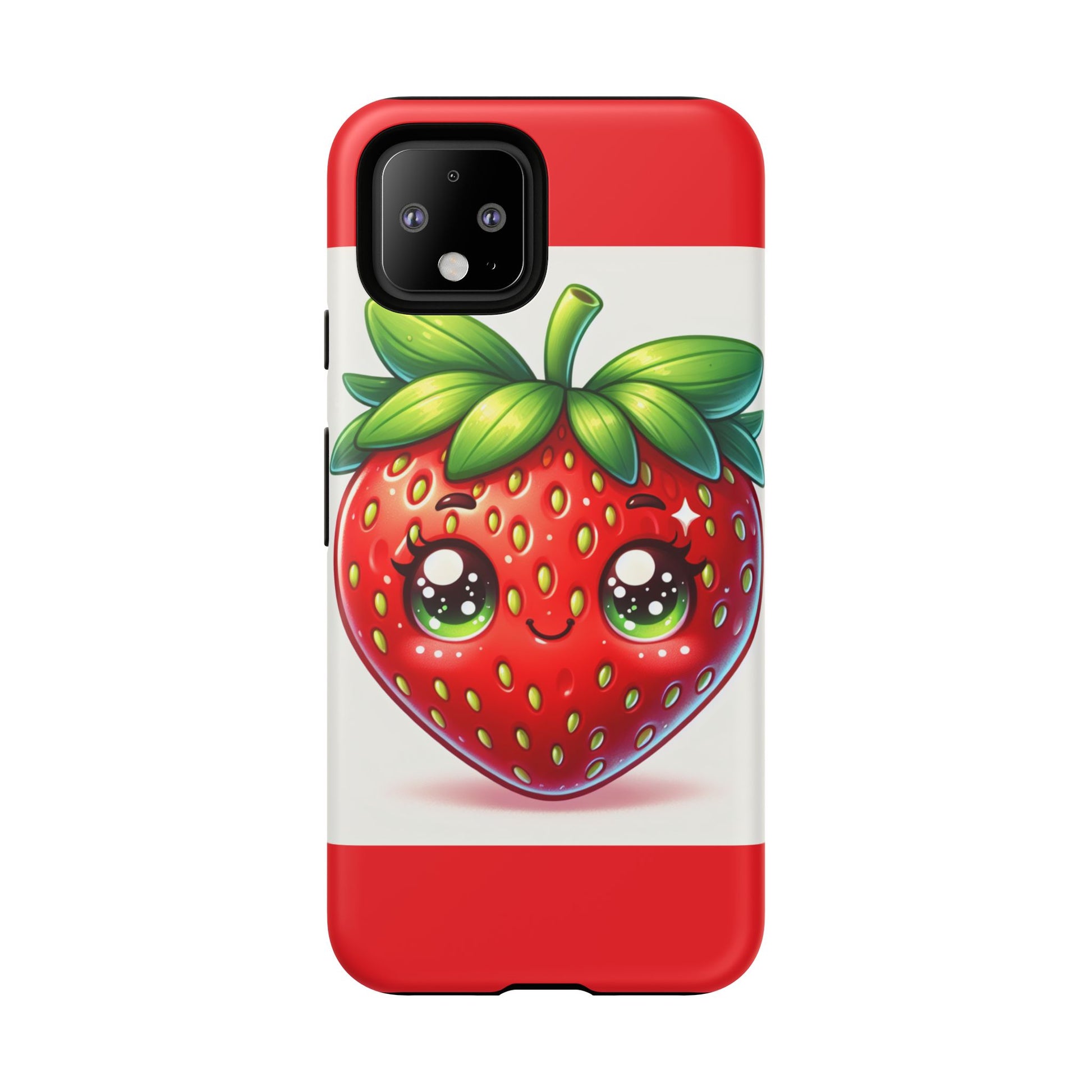 Cute Strawberry iPhone Case, Tough Phone Cases, Stylish Accessories, Fun Design for Kids and Adults, Perfect Gift for All Occasions