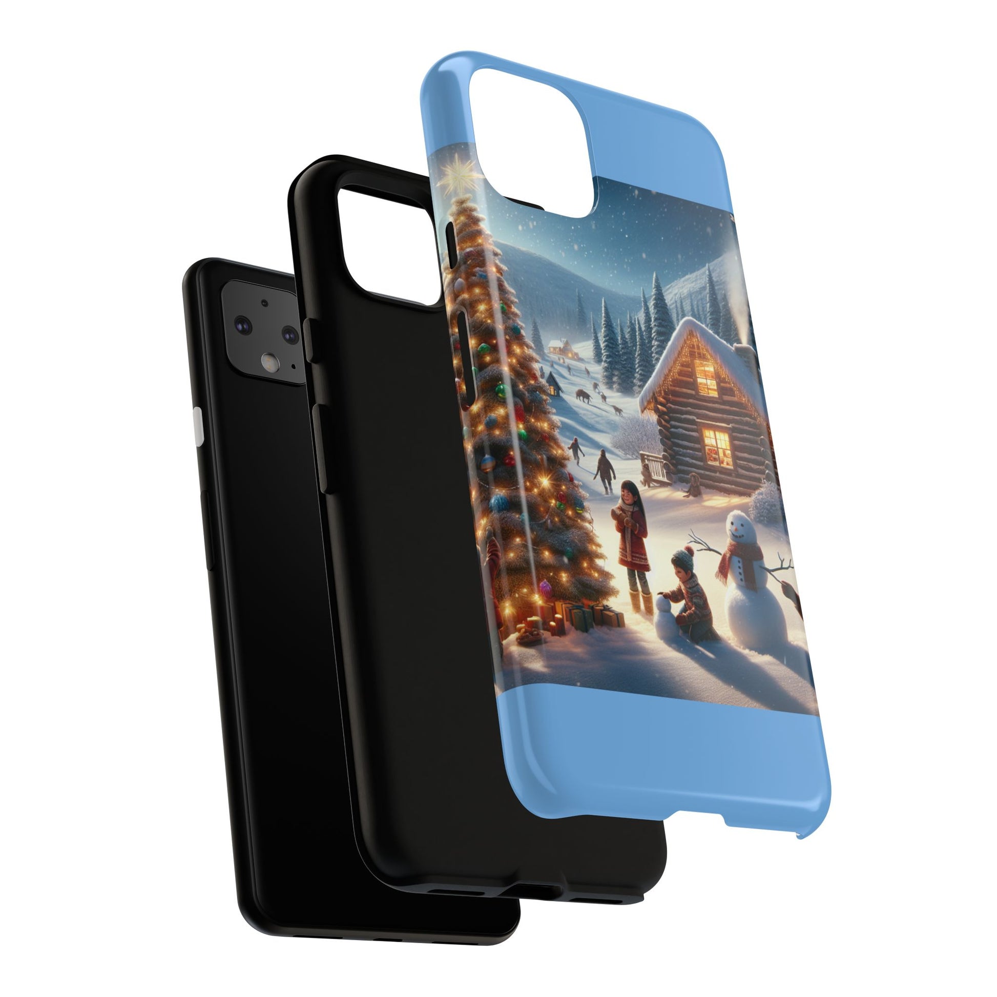 Winter Wonderland Phone Case, Holiday Gift for Him/Her, Cute Christmas Phone Cover, Unique Winter Scene Case, Festive Tech Accessories