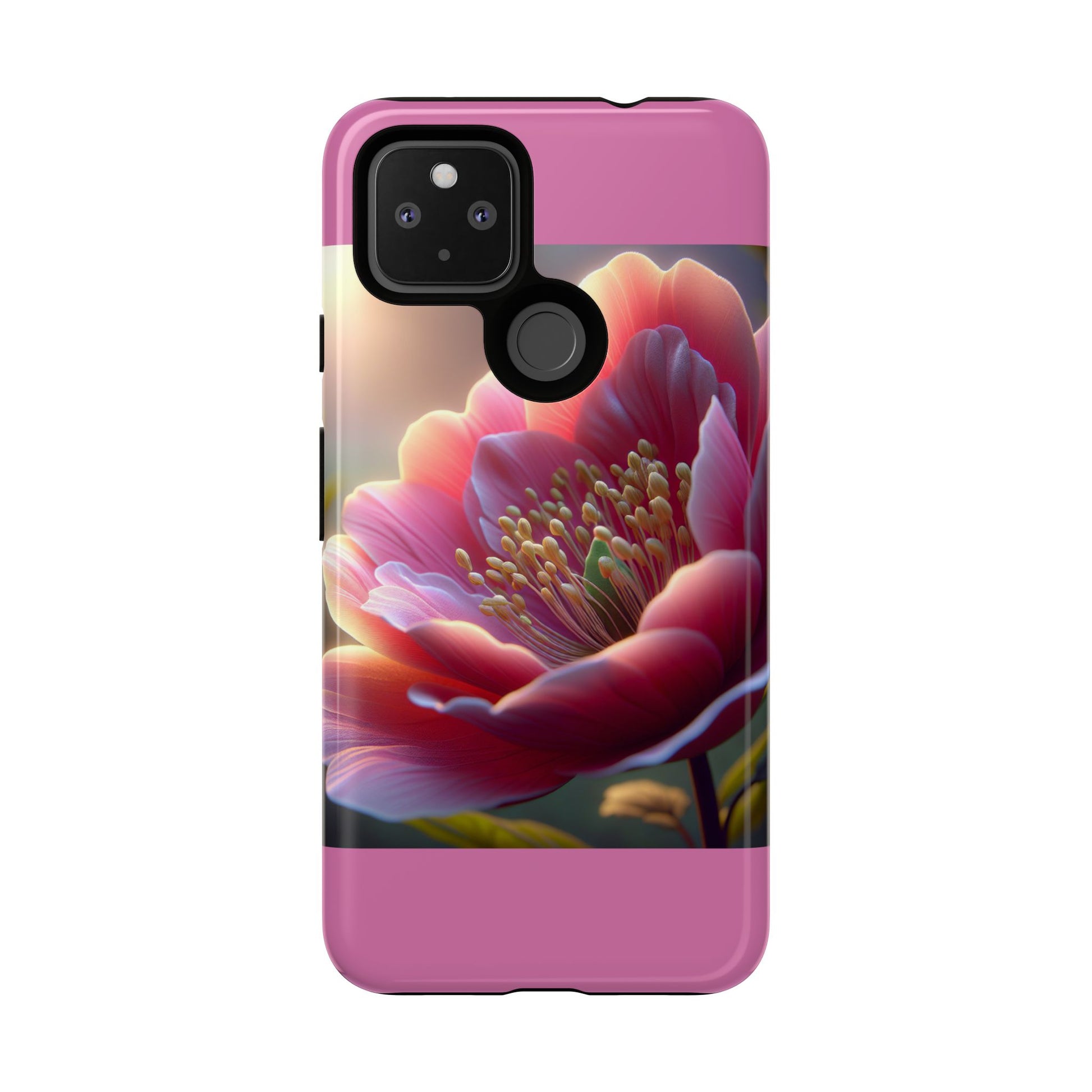 Pink Floral Phone Case, Tough Cases, Floral Design, Phone Accessory Gift, Nature Inspired, Trendy Tech Case