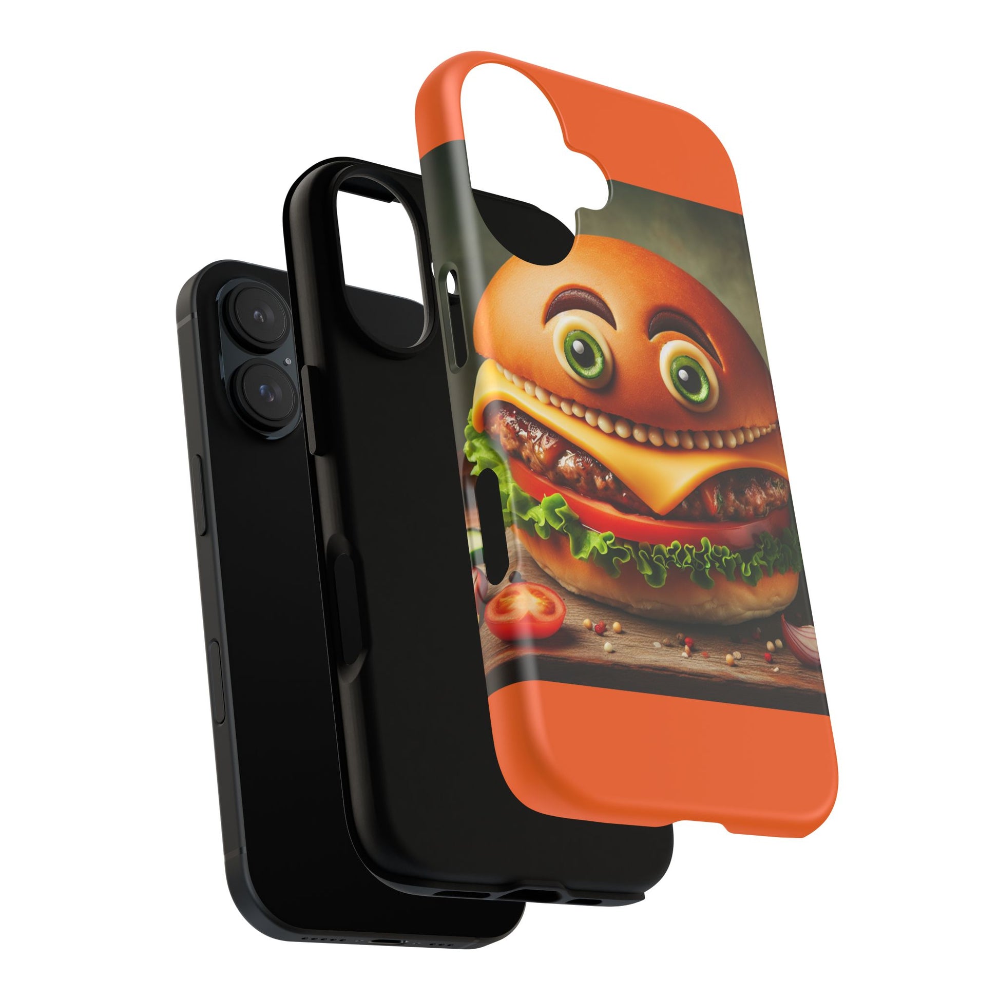 Funny Hamburger iPhone Case, Cute Fast Food Phone Cover, Quirky Foodie Gift, Unique Burger Design, Fun Phone Accessories, Holiday Gift Idea