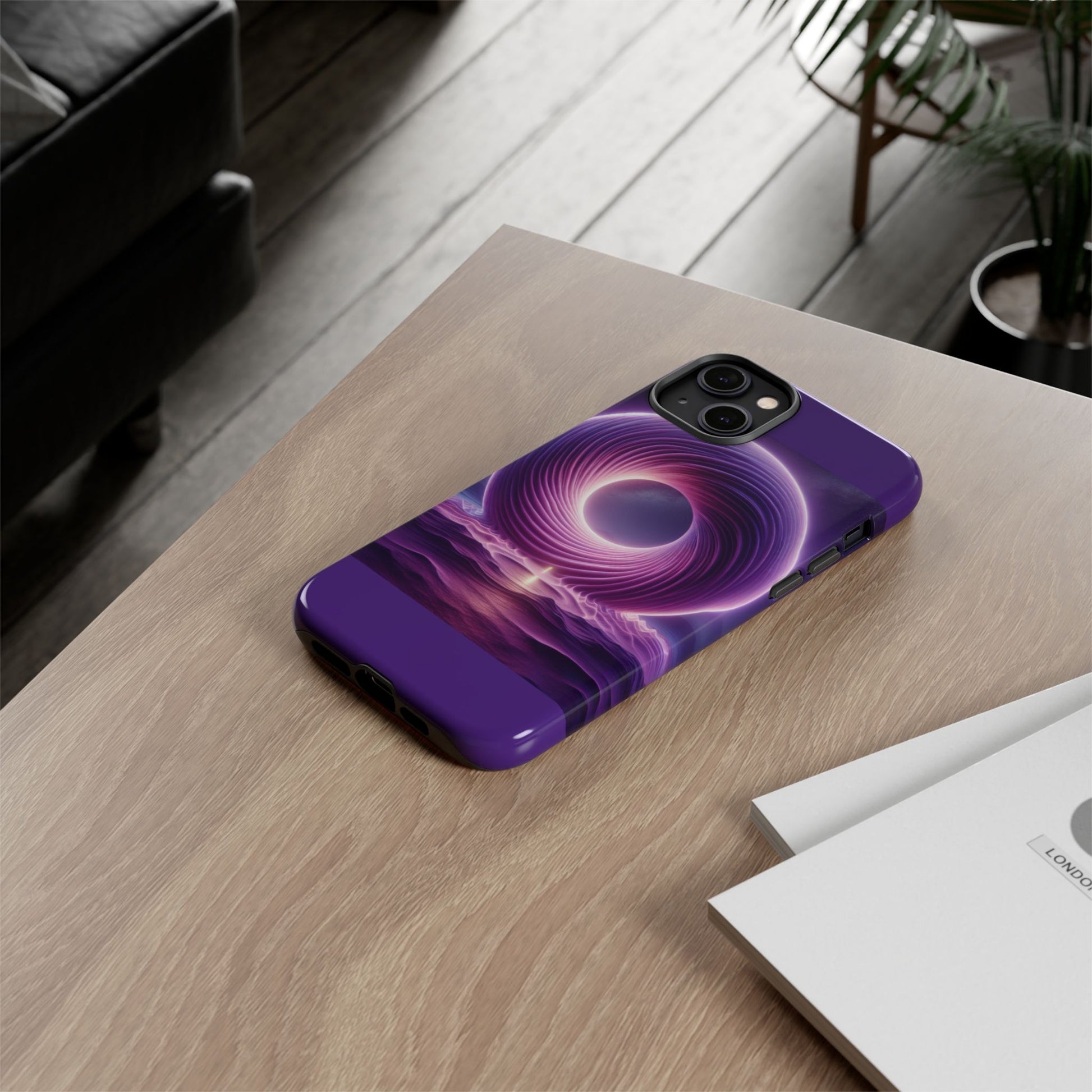 Colorful Phone Case with Swirling Design, Tough Phone Cover, Cosmic Phone Protector, Unique Gift for Tech Lovers, Stylish Smartphone Shell