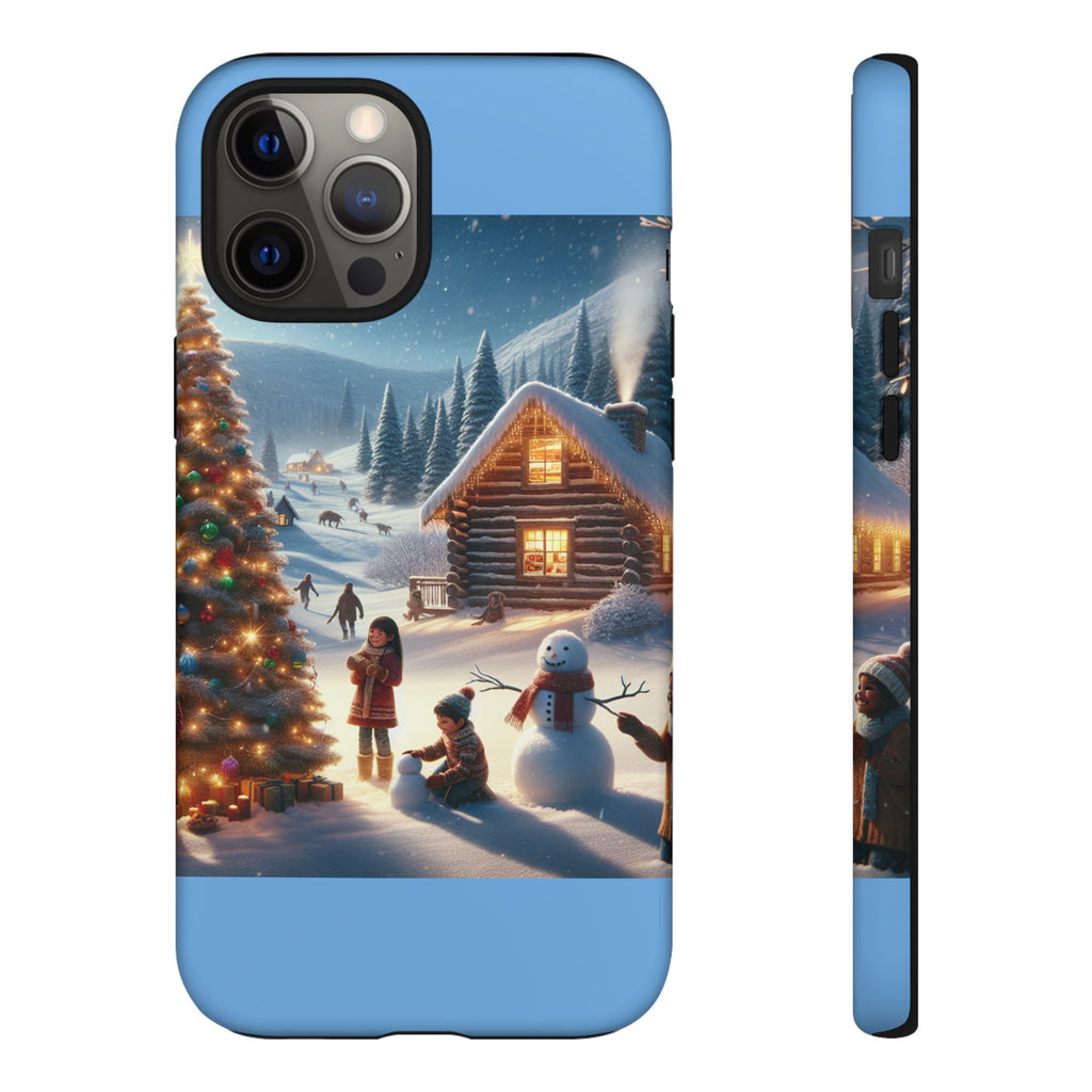 Winter Wonderland Phone Case, Holiday Gift for Him/Her, Cute Christmas Phone Cover, Unique Winter Scene Case, Festive Tech Accessories