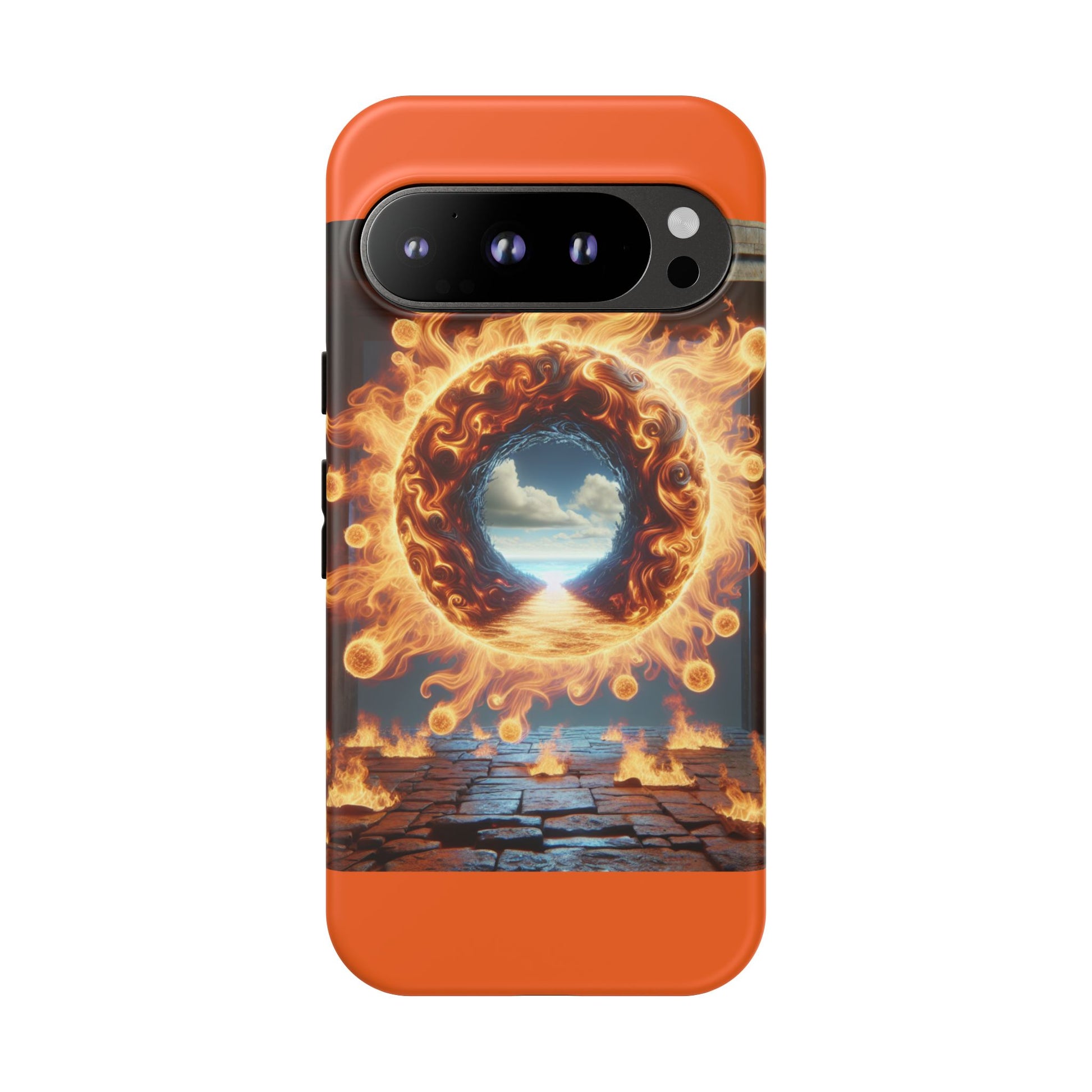 Vibrant Phone Case, Tough Cases for Gamers, Fire Element Phone Cover, Unique Protector, Game Lover Gifts