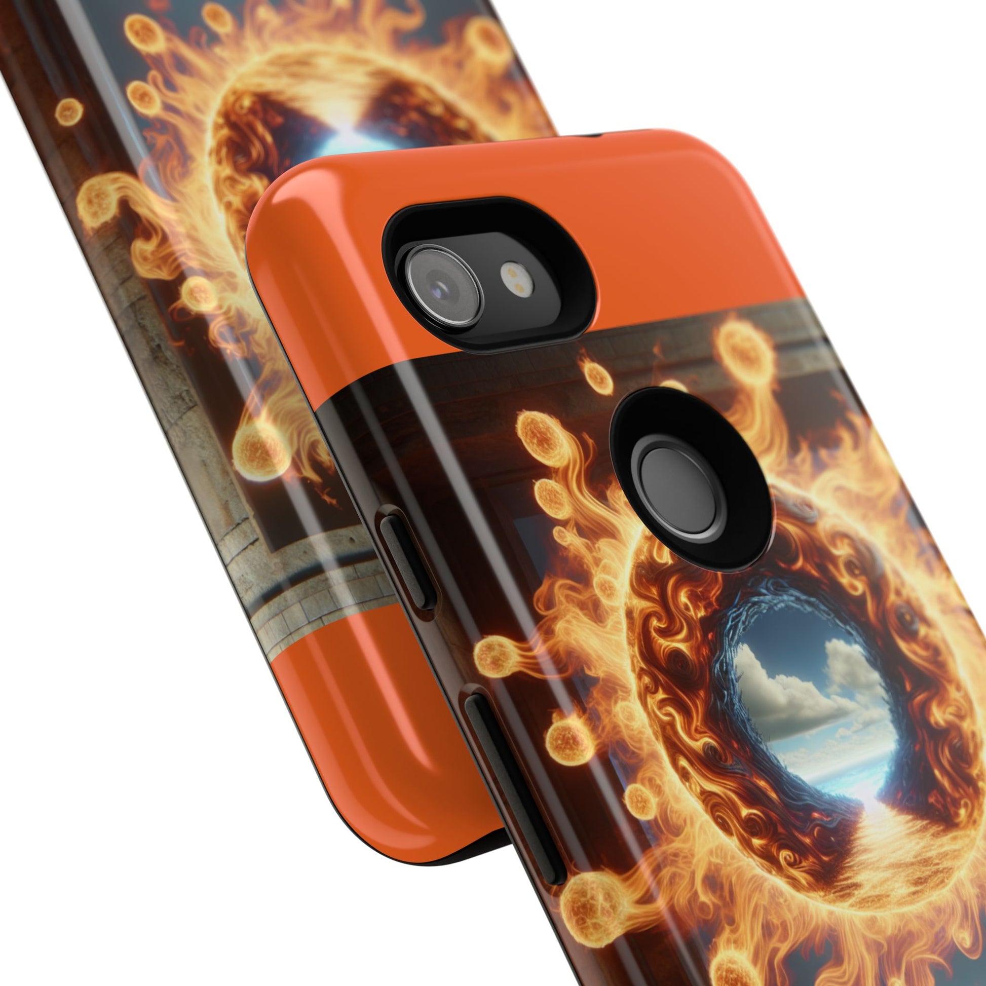 Vibrant Phone Case, Tough Cases for Gamers, Fire Element Phone Cover, Unique Protector, Game Lover Gifts