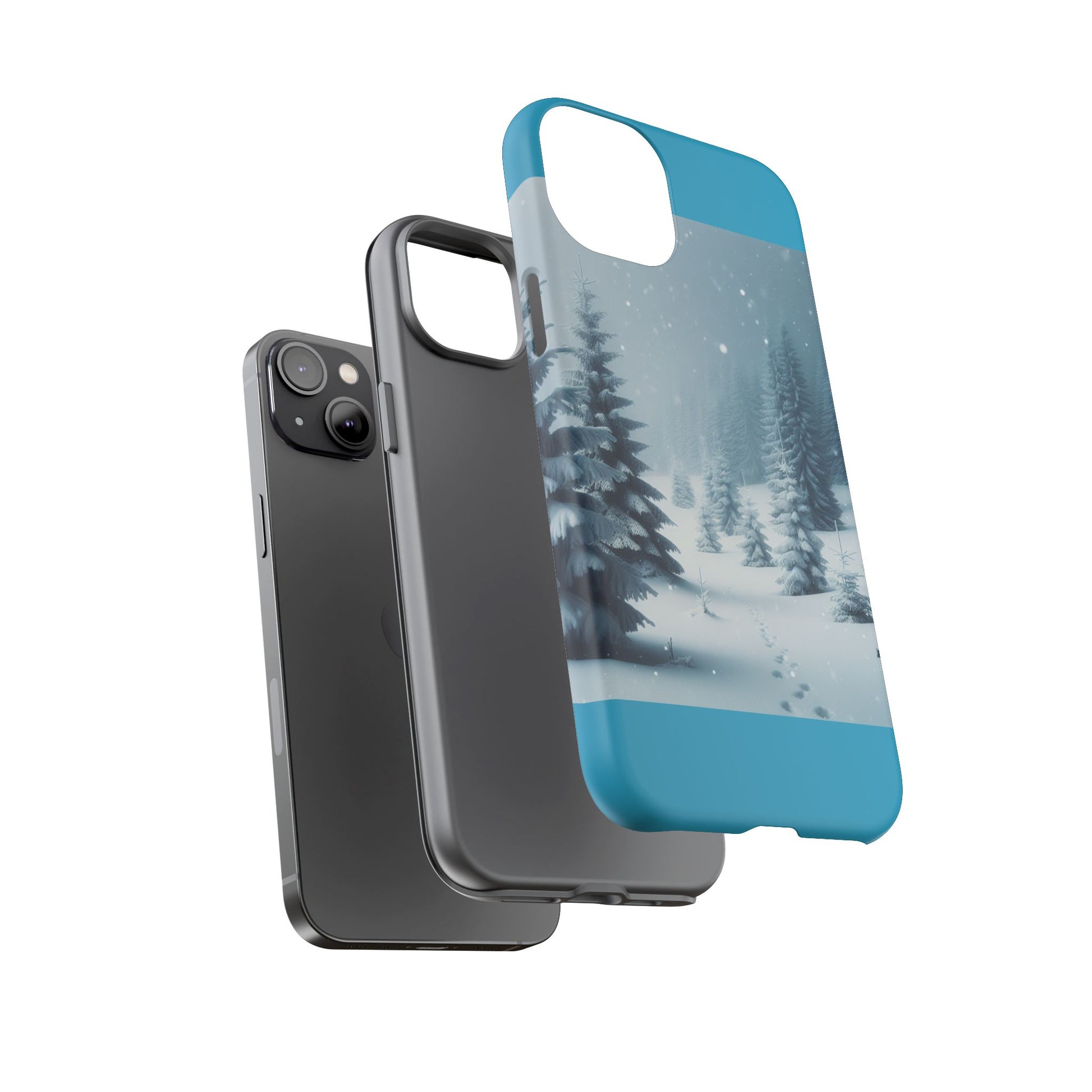 Winter Forest Phone Case, Tough Cases for iPhone, Snowy Landscape Design, Nature Lover Gift, Holiday Accessories