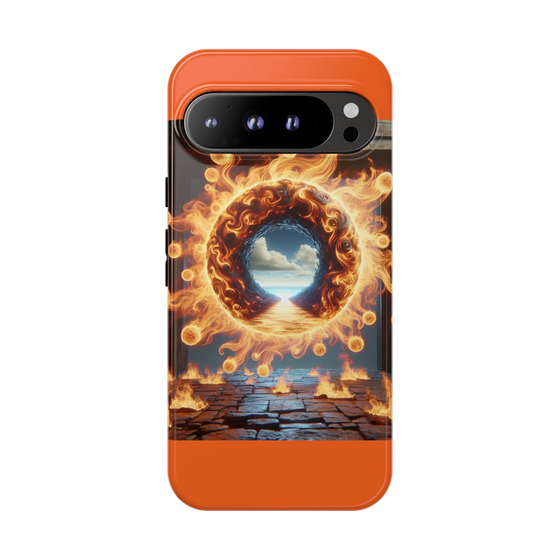 Vibrant Phone Case, Tough Cases for Gamers, Fire Element Phone Cover, Unique Protector, Game Lover Gifts
