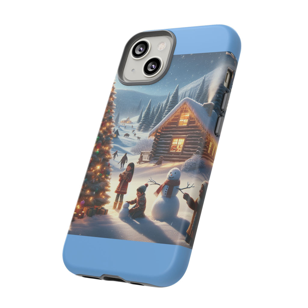 Winter Wonderland Phone Case, Holiday Gift for Him/Her, Cute Christmas Phone Cover, Unique Winter Scene Case, Festive Tech Accessories
