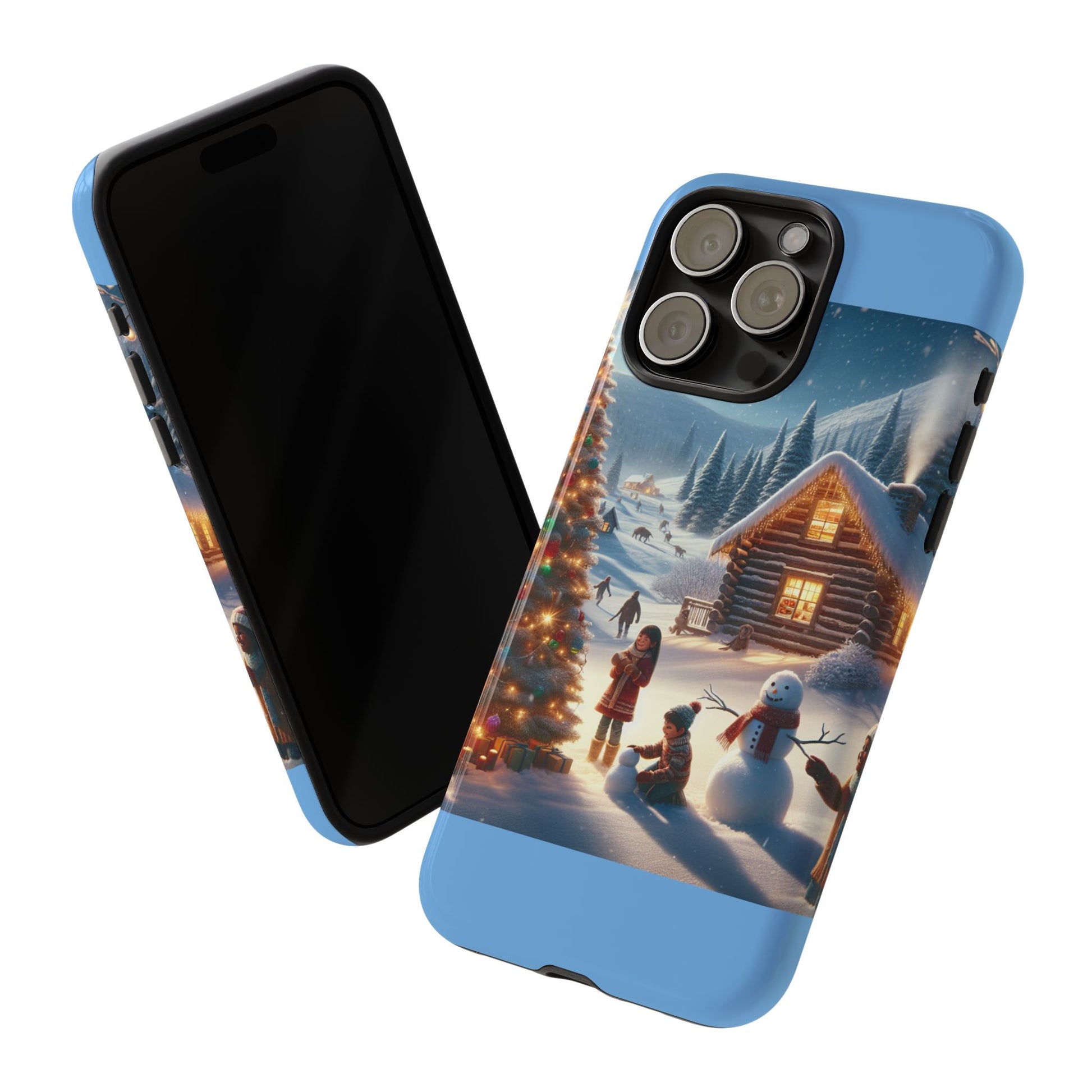 Winter Wonderland Phone Case, Holiday Gift for Him/Her, Cute Christmas Phone Cover, Unique Winter Scene Case, Festive Tech Accessories