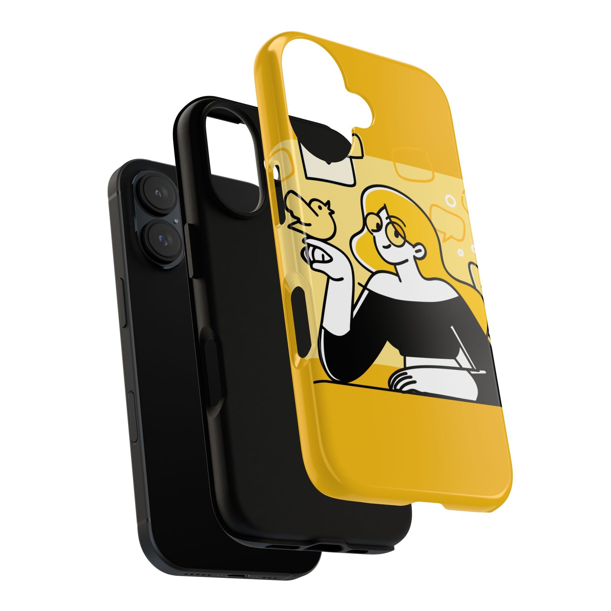 Chic Phone Case with Playful Design, Smartphone Cover, Unique Gift, Trendy Accessory, Eco-Friendly Case