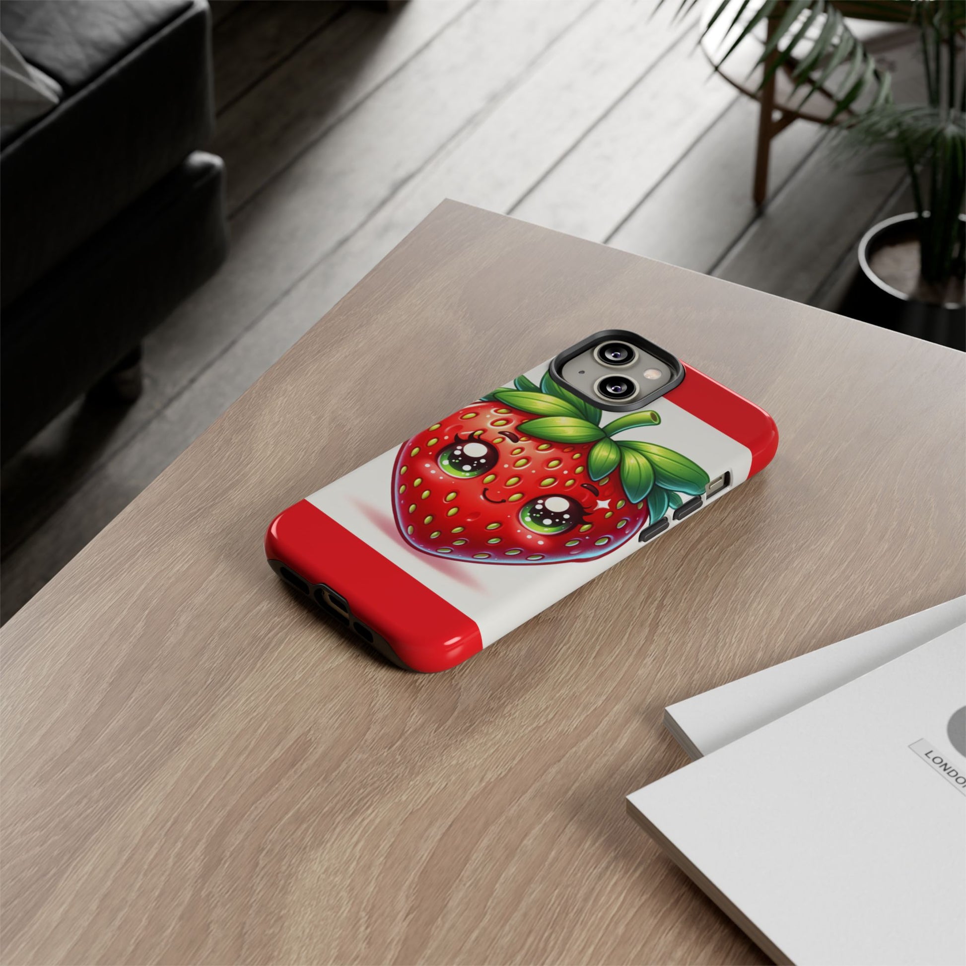 Cute Strawberry iPhone Case, Tough Phone Cases, Stylish Accessories, Fun Design for Kids and Adults, Perfect Gift for All Occasions