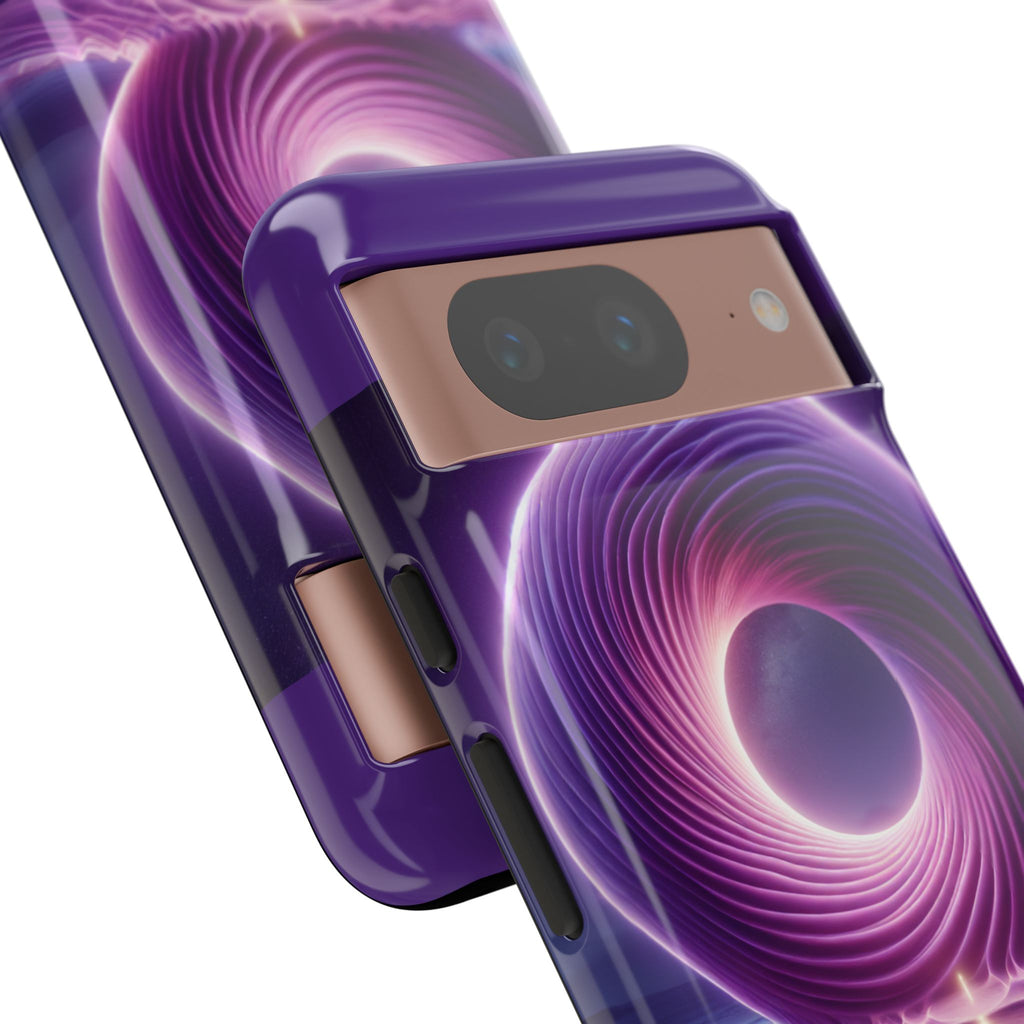 Colorful Phone Case with Swirling Design, Tough Phone Cover, Cosmic Phone Protector, Unique Gift for Tech Lovers, Stylish Smartphone Shell