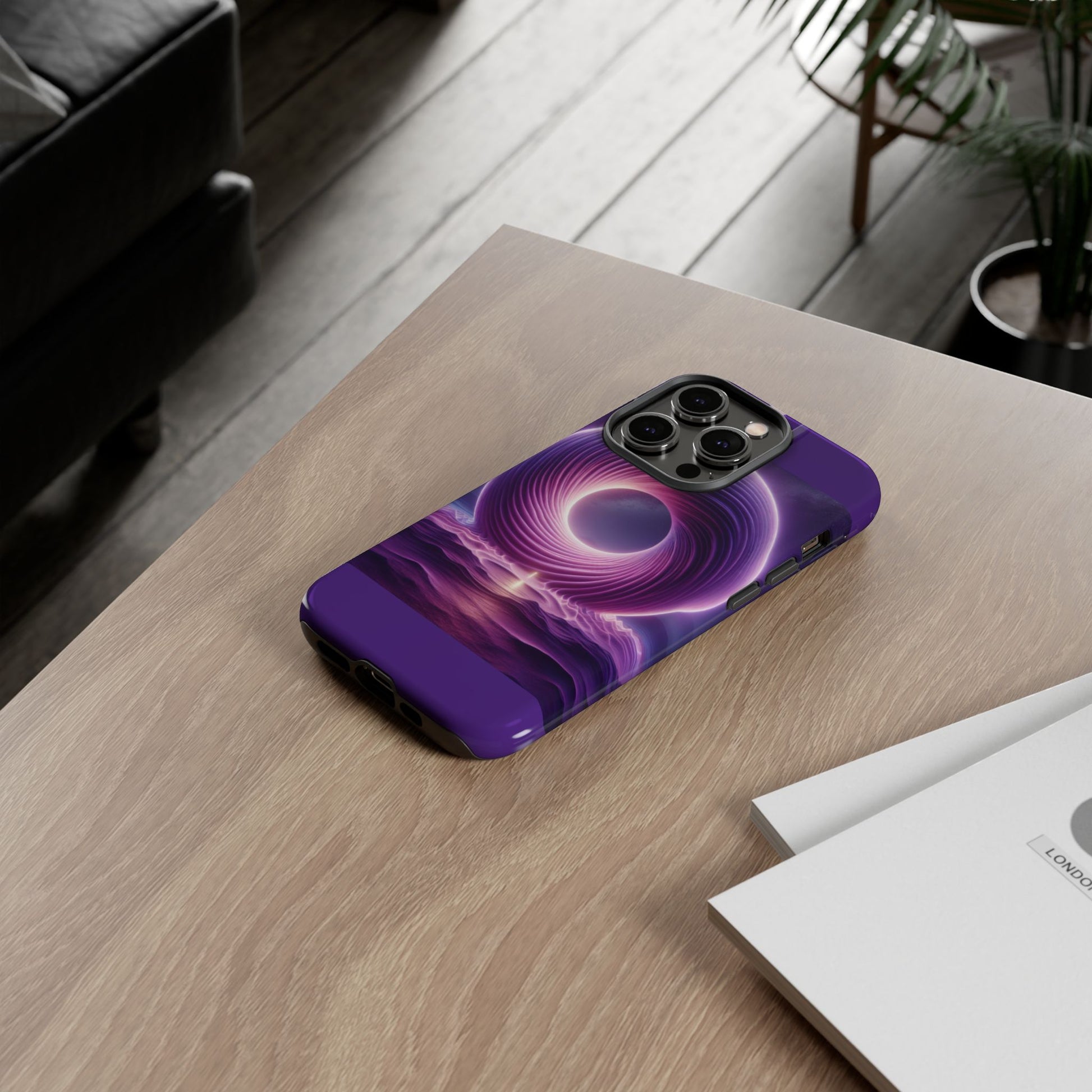 Colorful Phone Case with Swirling Design, Tough Phone Cover, Cosmic Phone Protector, Unique Gift for Tech Lovers, Stylish Smartphone Shell