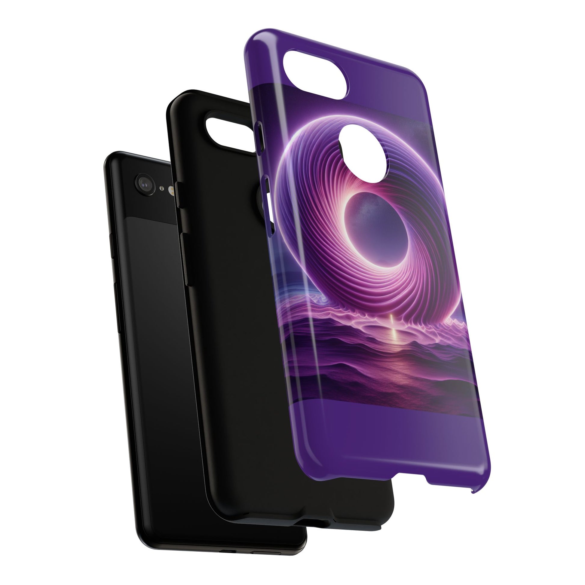 Colorful Phone Case with Swirling Design, Tough Phone Cover, Cosmic Phone Protector, Unique Gift for Tech Lovers, Stylish Smartphone Shell