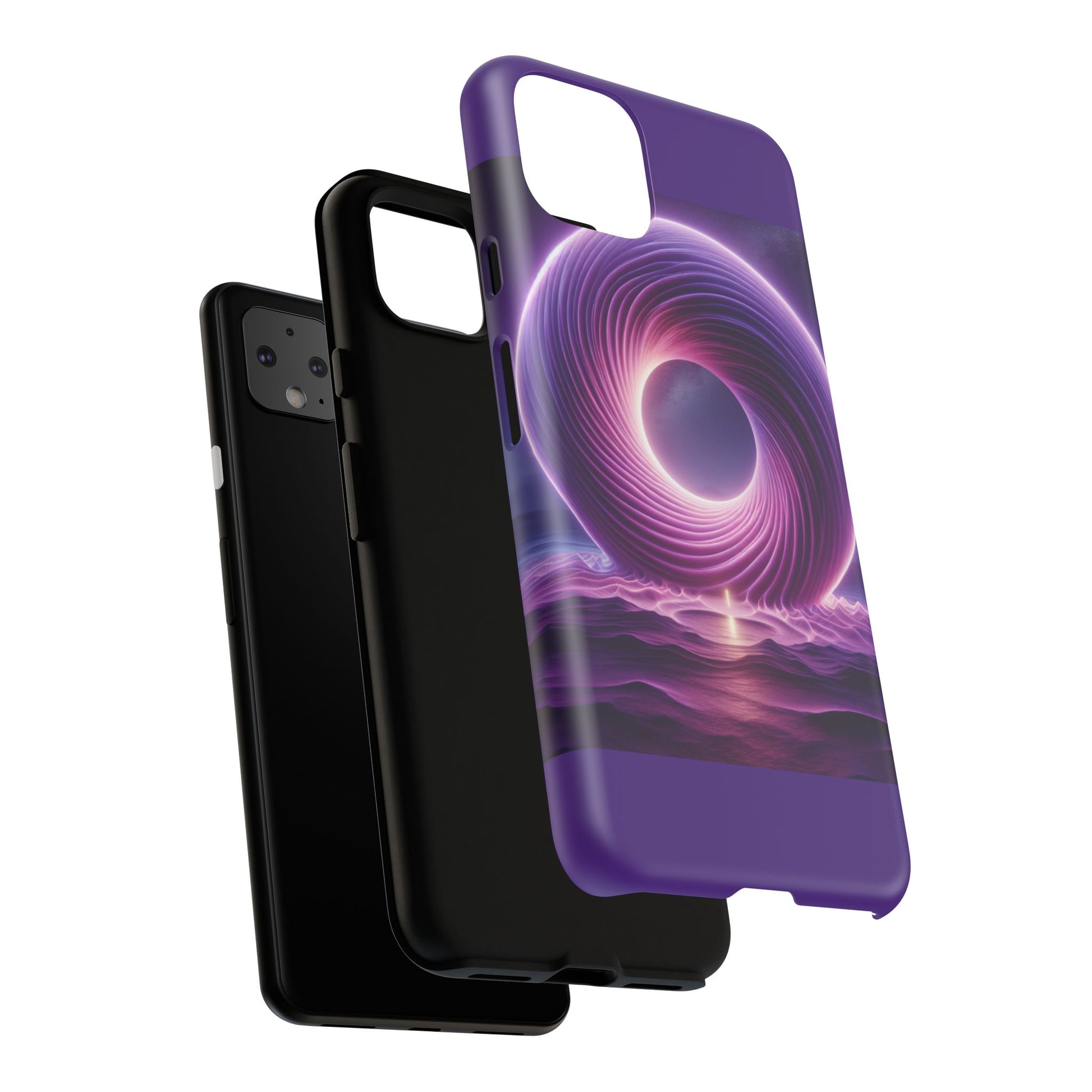 Colorful Phone Case with Swirling Design, Tough Phone Cover, Cosmic Phone Protector, Unique Gift for Tech Lovers, Stylish Smartphone Shell