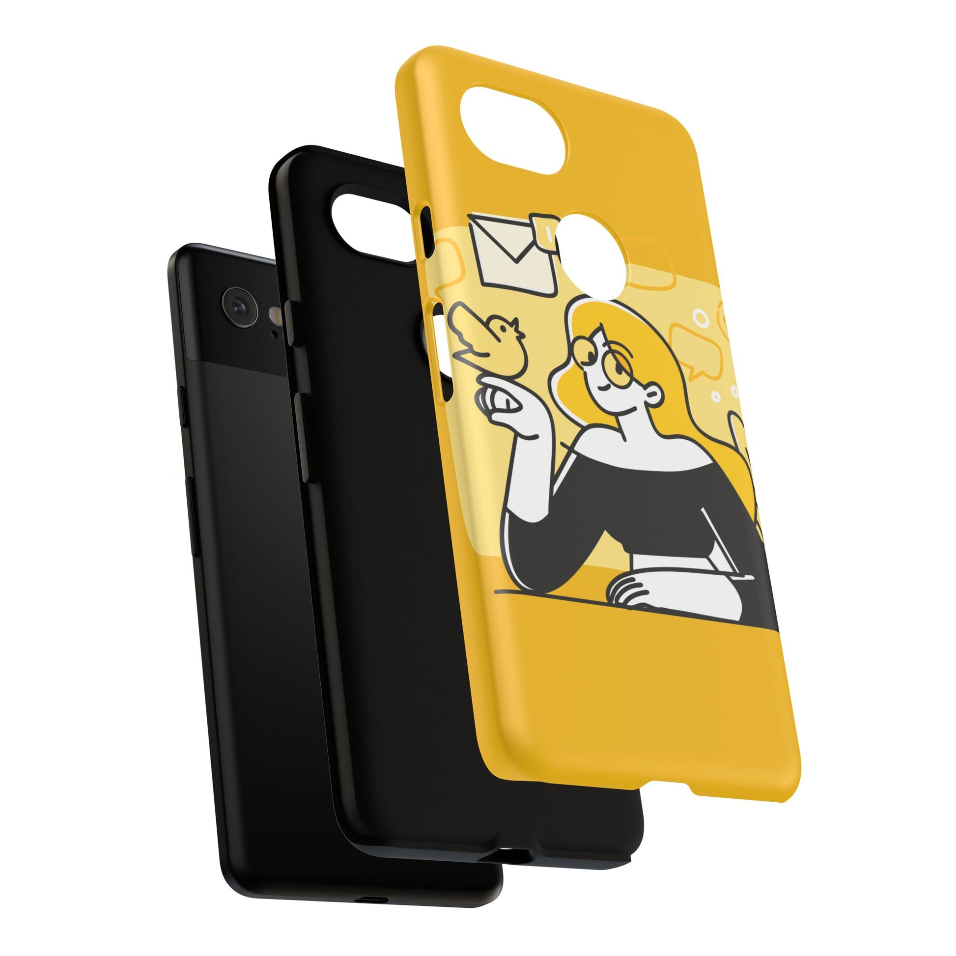Chic Phone Case with Playful Design, Smartphone Cover, Unique Gift, Trendy Accessory, Eco-Friendly Case