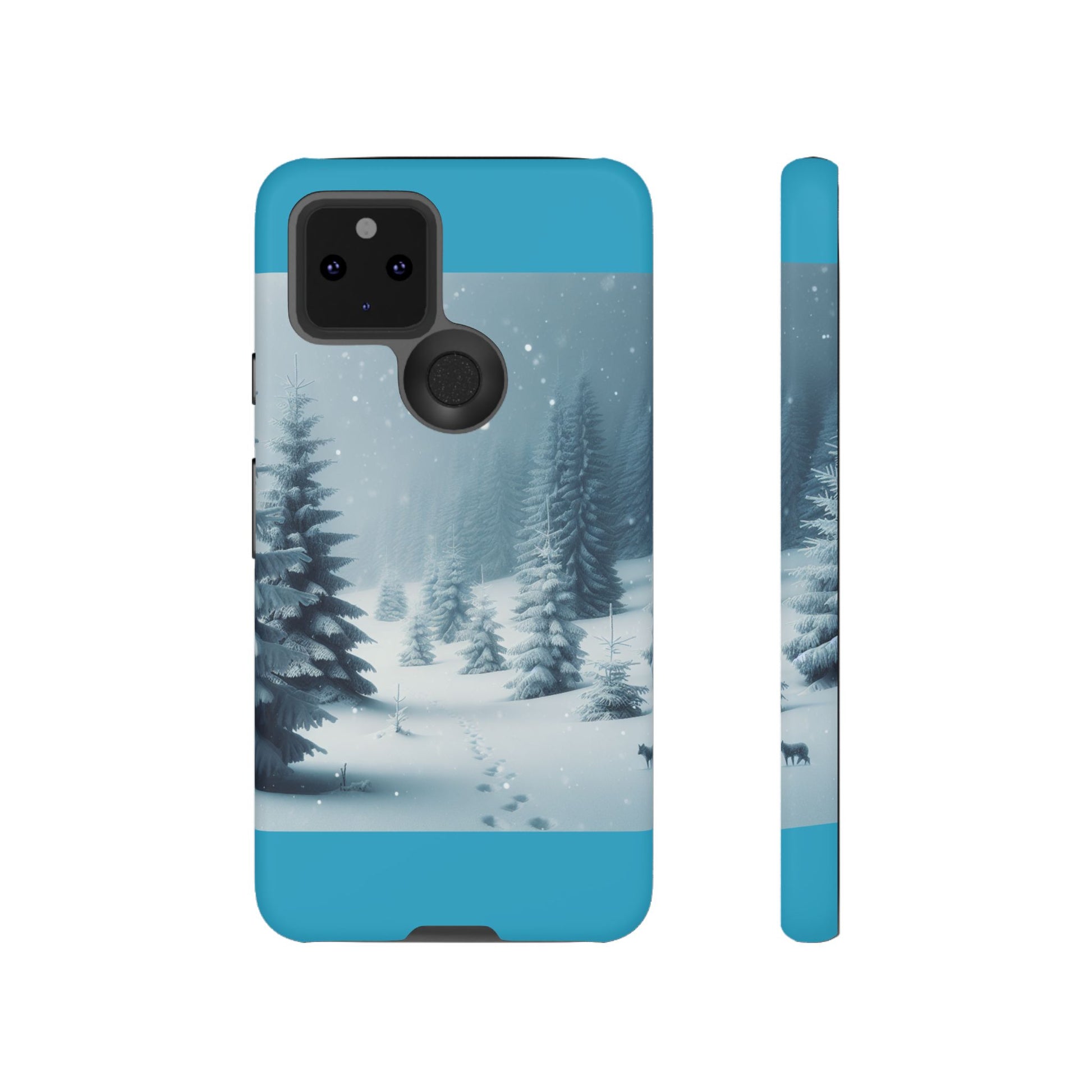 Winter Forest Phone Case, Tough Cases for iPhone, Snowy Landscape Design, Nature Lover Gift, Holiday Accessories