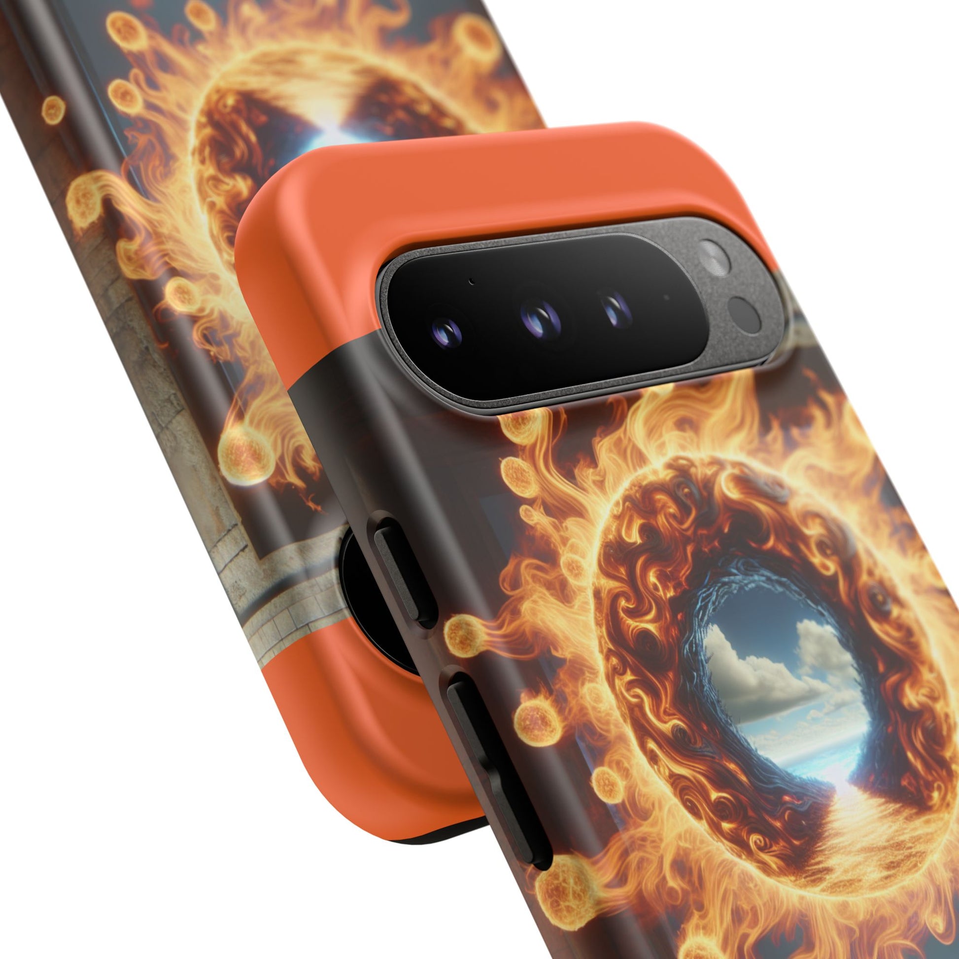 Vibrant Phone Case, Tough Cases for Gamers, Fire Element Phone Cover, Unique Protector, Game Lover Gifts