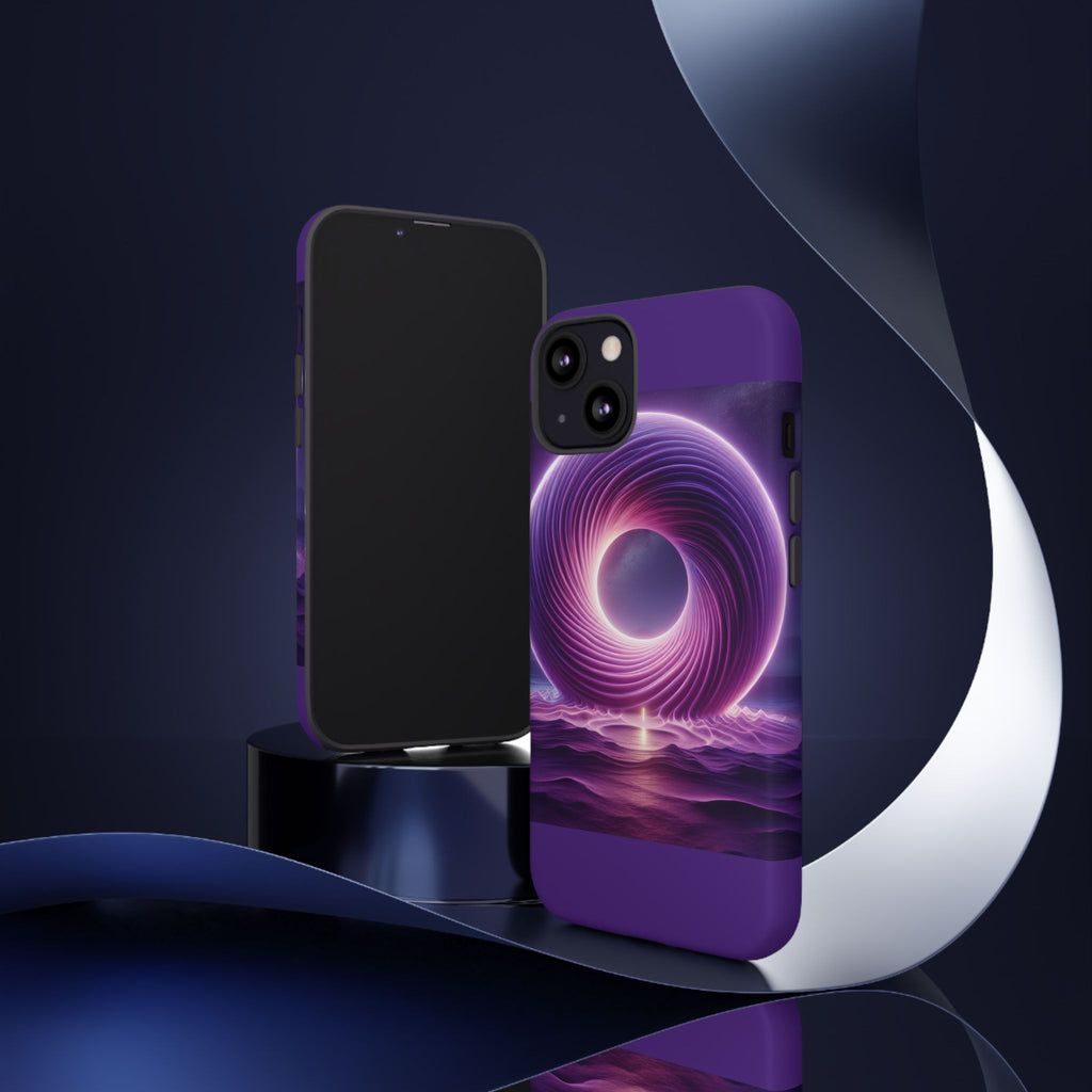 Colorful Phone Case with Swirling Design, Tough Phone Cover, Cosmic Phone Protector, Unique Gift for Tech Lovers, Stylish Smartphone Shell