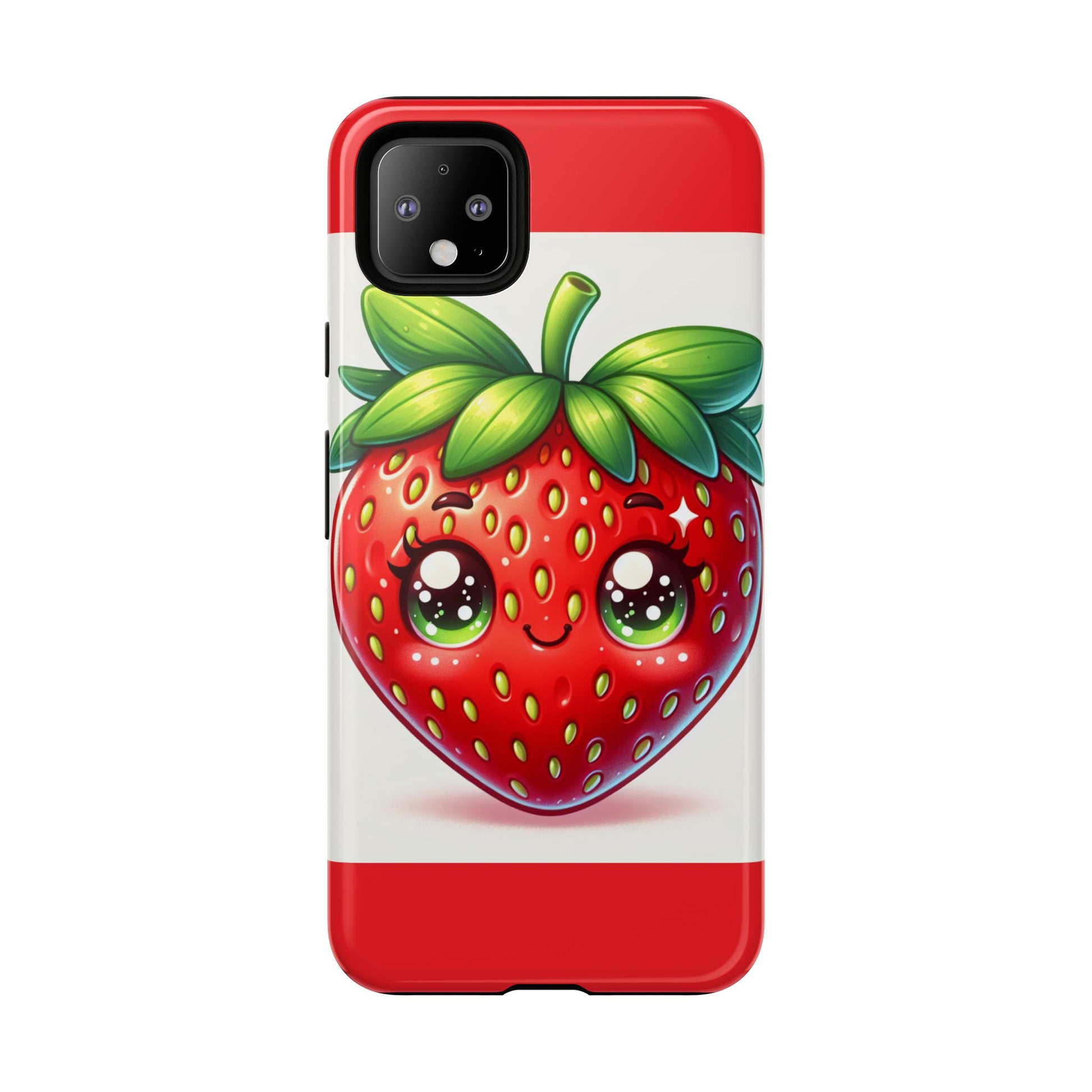 Cute Strawberry iPhone Case, Tough Phone Cases, Stylish Accessories, Fun Design for Kids and Adults, Perfect Gift for All Occasions