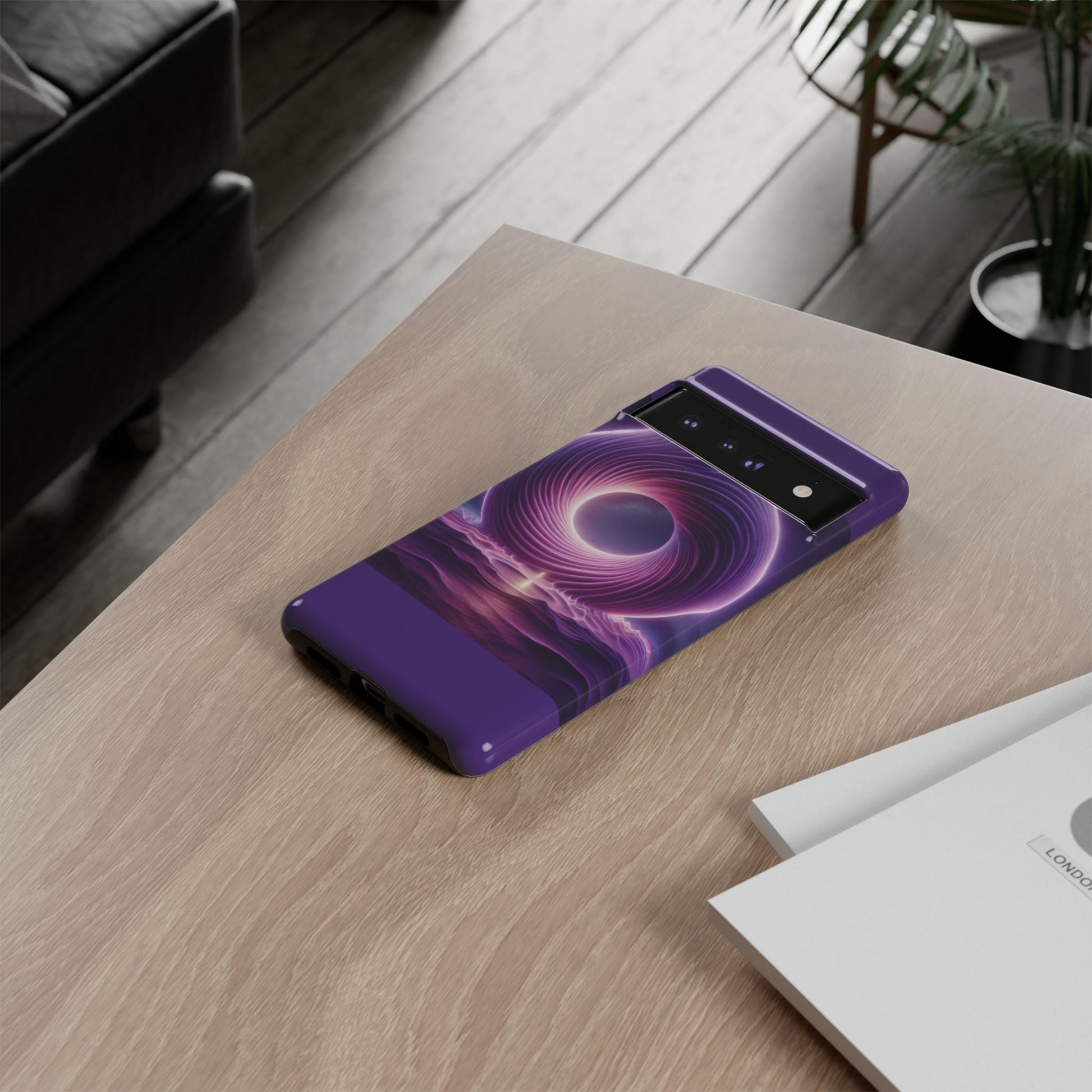 Colorful Phone Case with Swirling Design, Tough Phone Cover, Cosmic Phone Protector, Unique Gift for Tech Lovers, Stylish Smartphone Shell