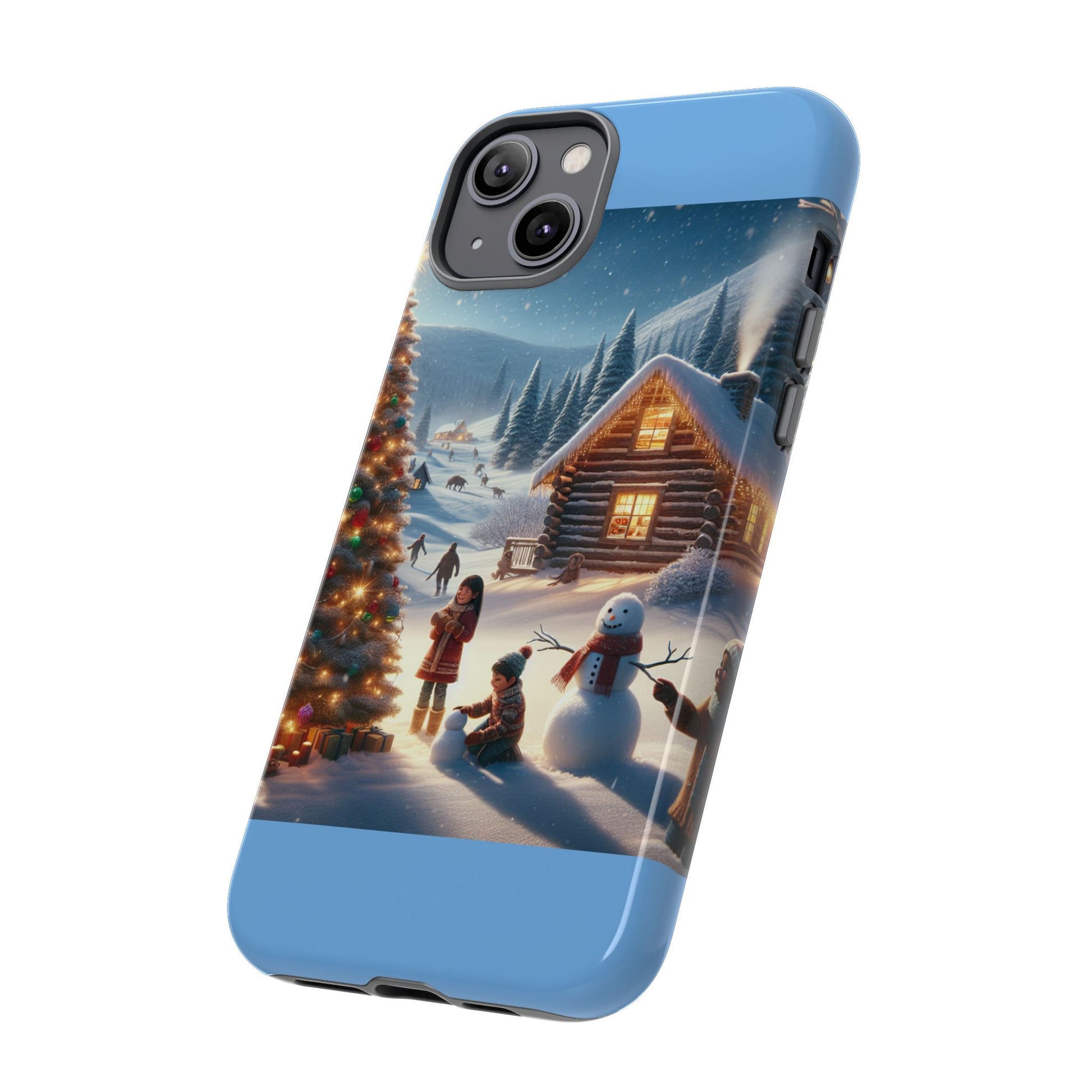 Winter Wonderland Phone Case, Holiday Gift for Him/Her, Cute Christmas Phone Cover, Unique Winter Scene Case, Festive Tech Accessories