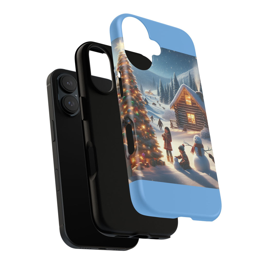 Winter Wonderland Phone Case, Holiday Gift for Him/Her, Cute Christmas Phone Cover, Unique Winter Scene Case, Festive Tech Accessories