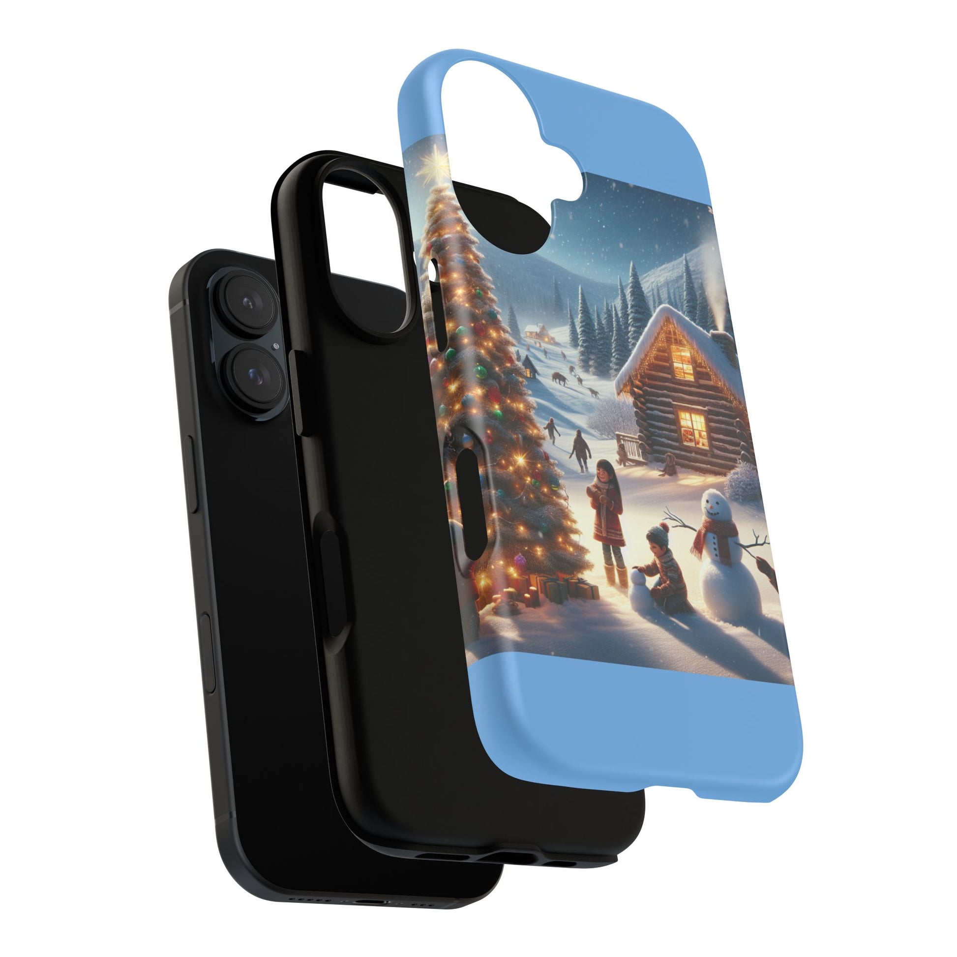 Winter Wonderland Phone Case, Holiday Gift for Him/Her, Cute Christmas Phone Cover, Unique Winter Scene Case, Festive Tech Accessories