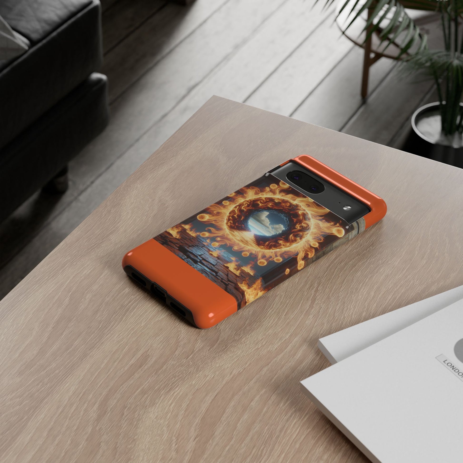 Vibrant Phone Case, Tough Cases for Gamers, Fire Element Phone Cover, Unique Protector, Game Lover Gifts