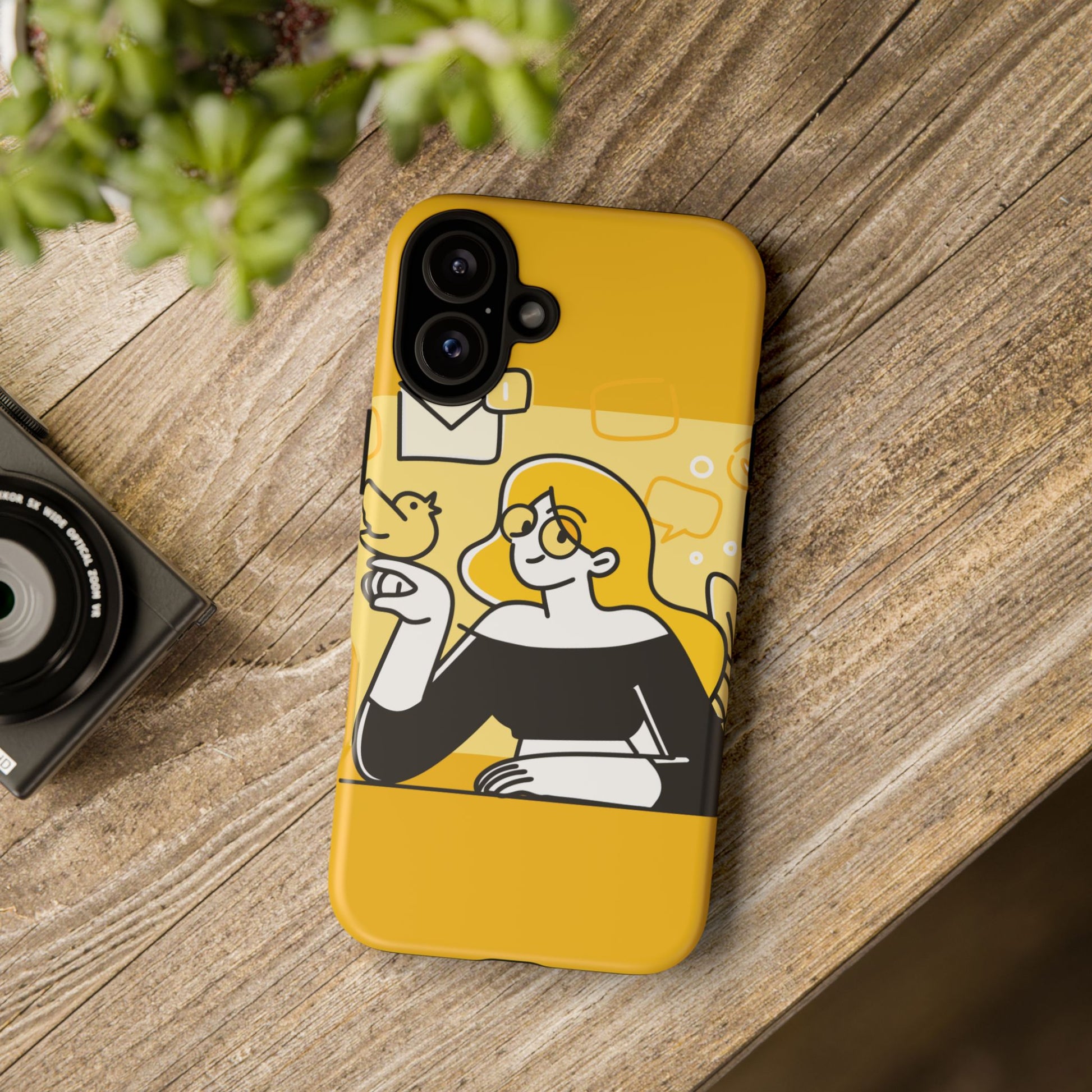 Chic Phone Case with Playful Design, Smartphone Cover, Unique Gift, Trendy Accessory, Eco-Friendly Case