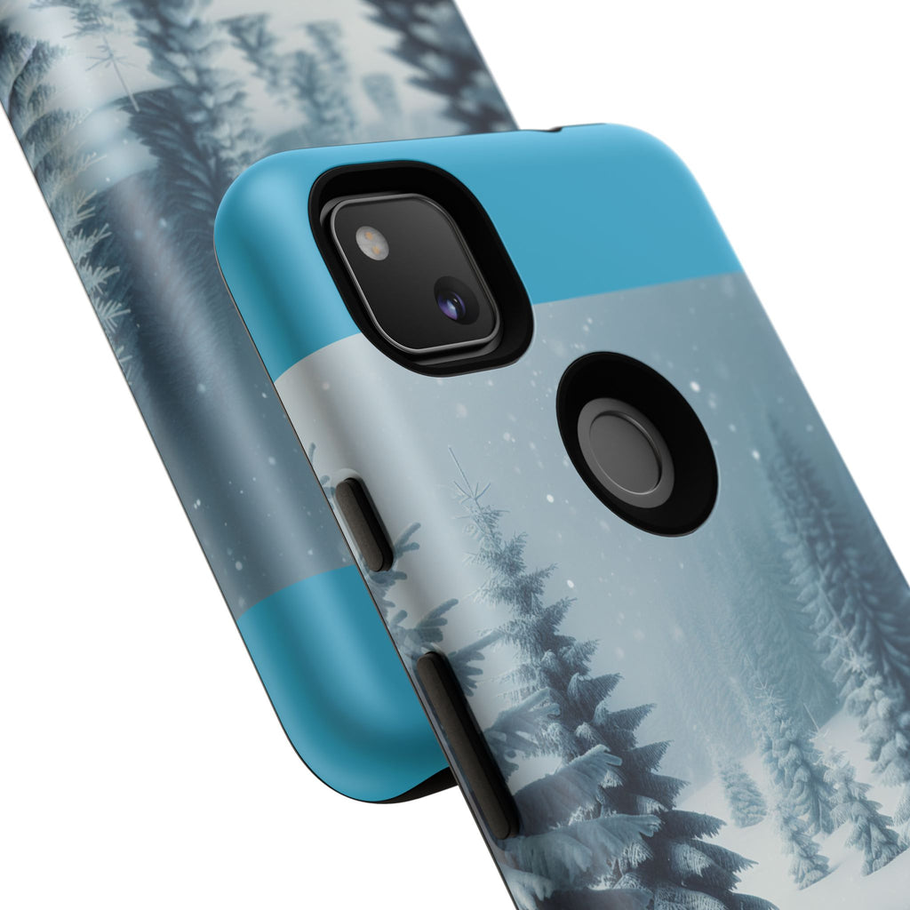 Winter Forest Phone Case, Tough Cases for iPhone, Snowy Landscape Design, Nature Lover Gift, Holiday Accessories