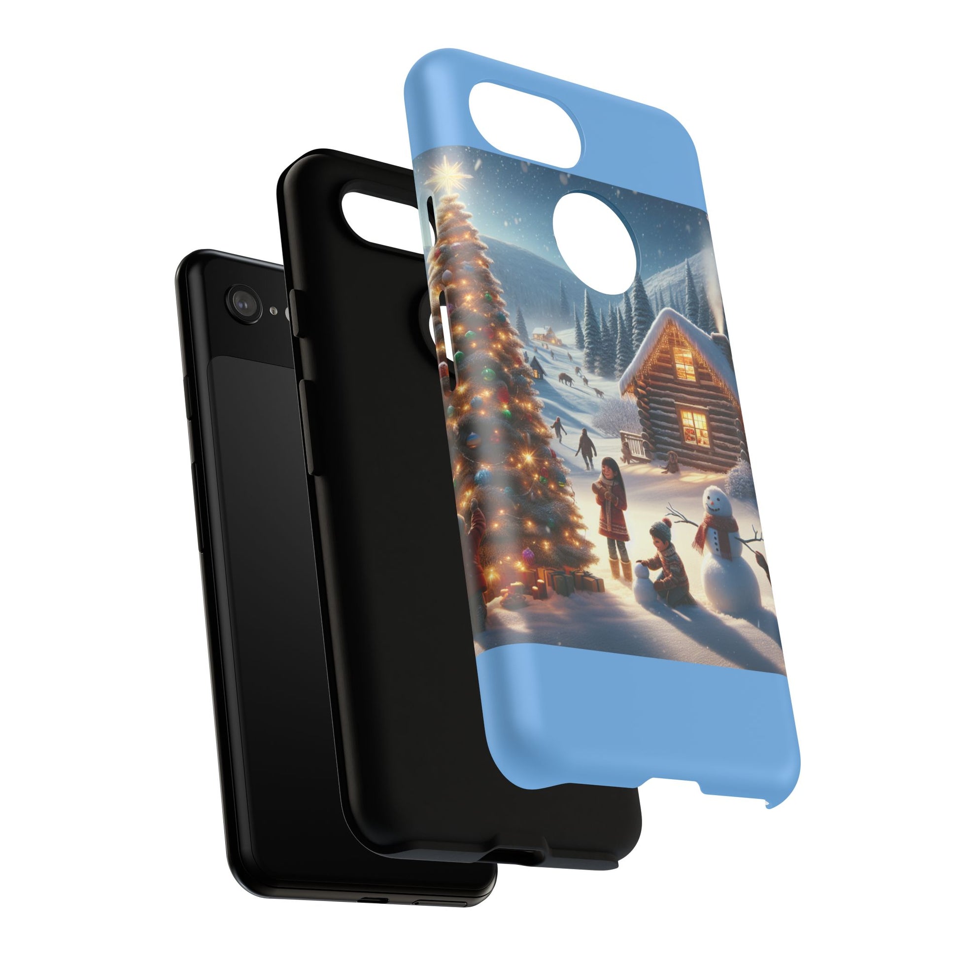 Winter Wonderland Phone Case, Holiday Gift for Him/Her, Cute Christmas Phone Cover, Unique Winter Scene Case, Festive Tech Accessories