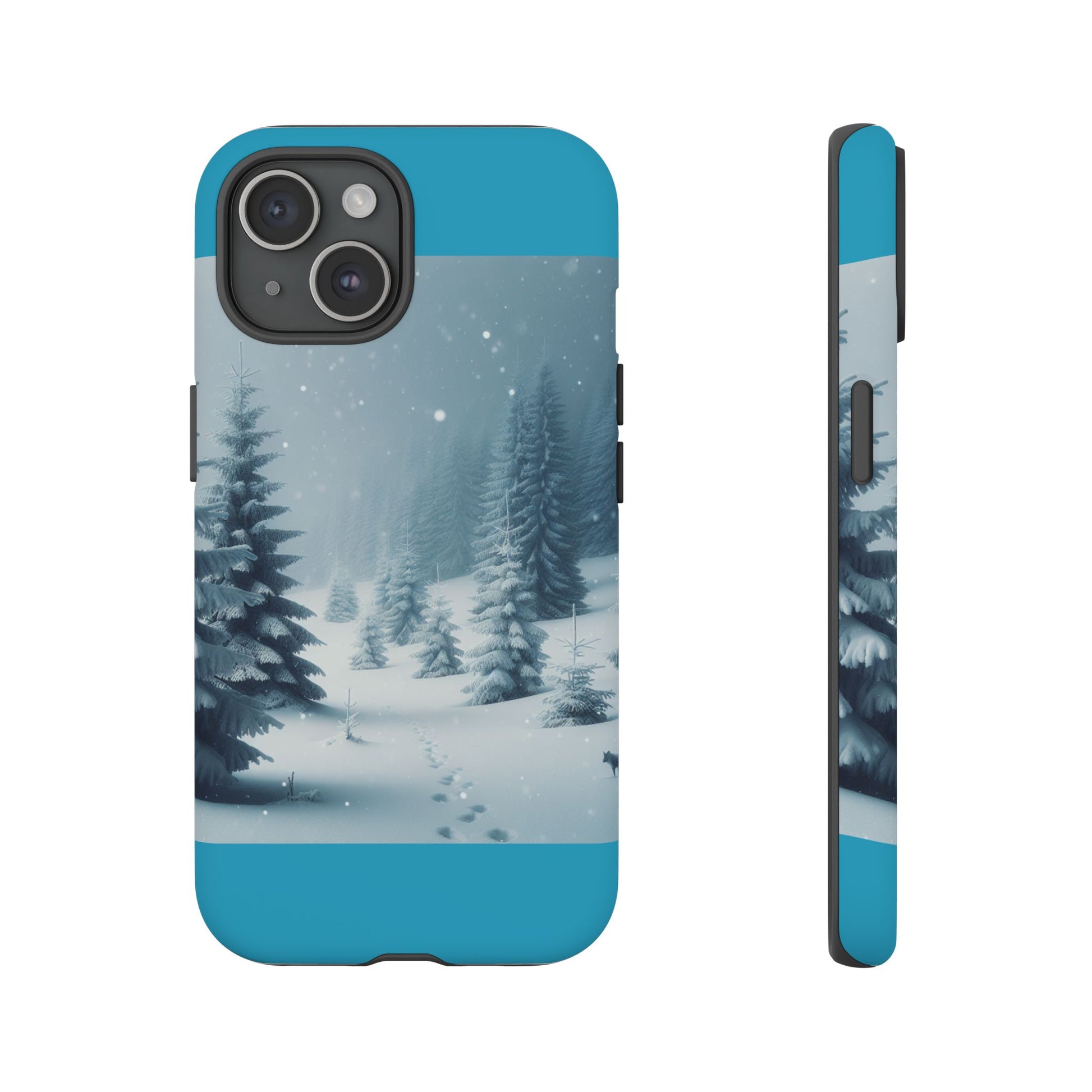 Winter Forest Phone Case, Tough Cases for iPhone, Snowy Landscape Design, Nature Lover Gift, Holiday Accessories
