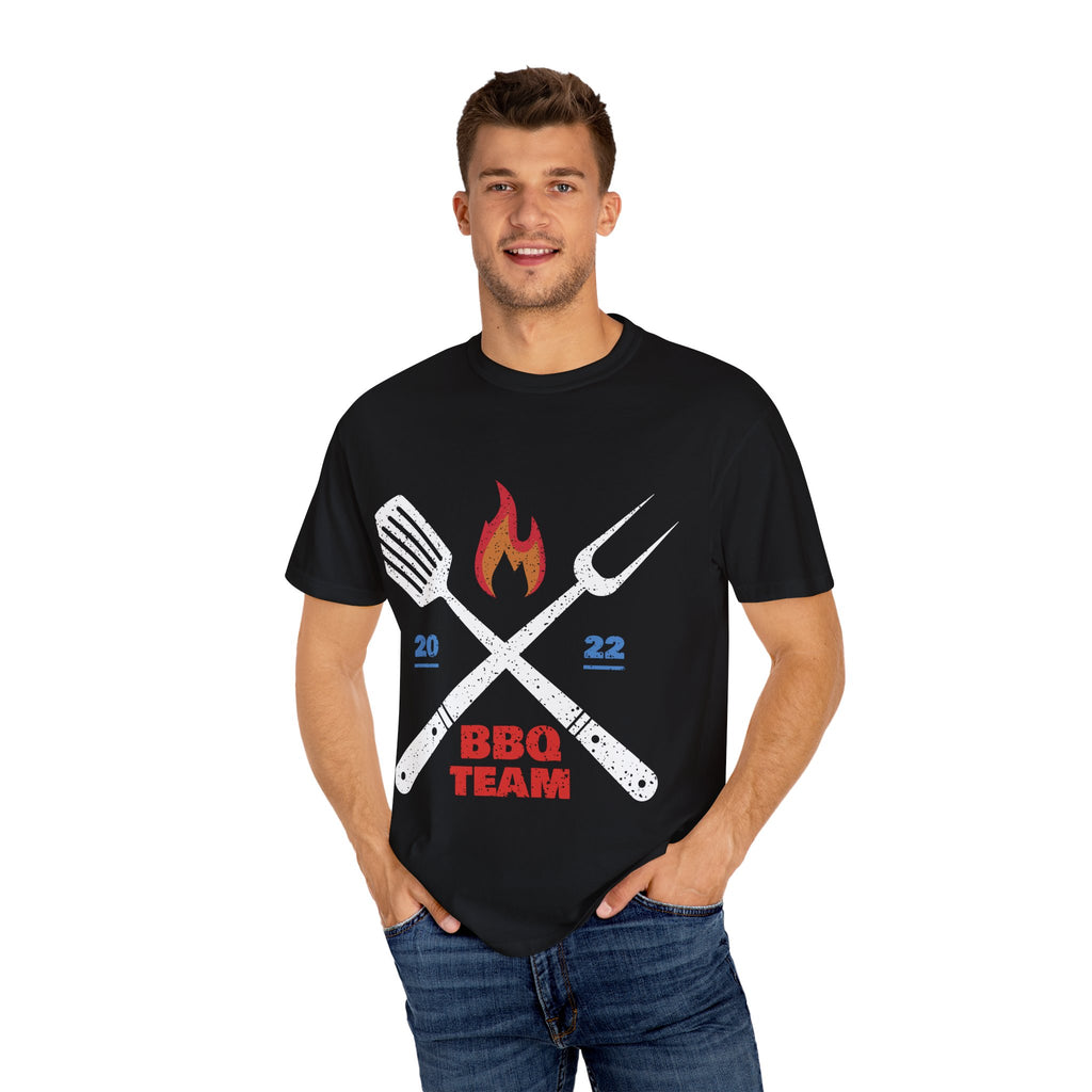 BBQ Team Unisex Garment-Dyed T-Shirt | Perfect for Cookouts, Family Reunions, Summer Celebrations, Gift for Grillmasters, Casual Wear