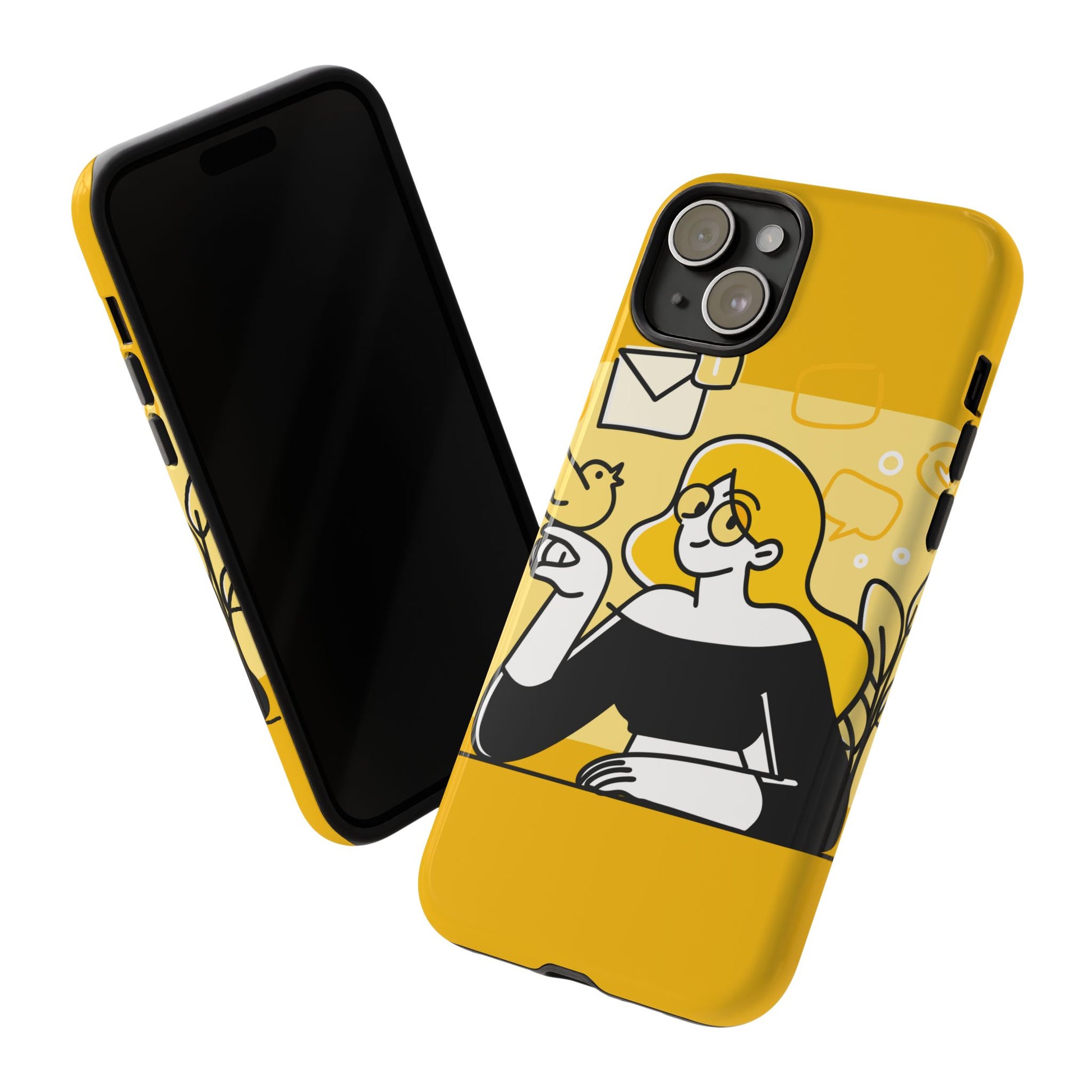 Chic Phone Case with Playful Design, Smartphone Cover, Unique Gift, Trendy Accessory, Eco-Friendly Case