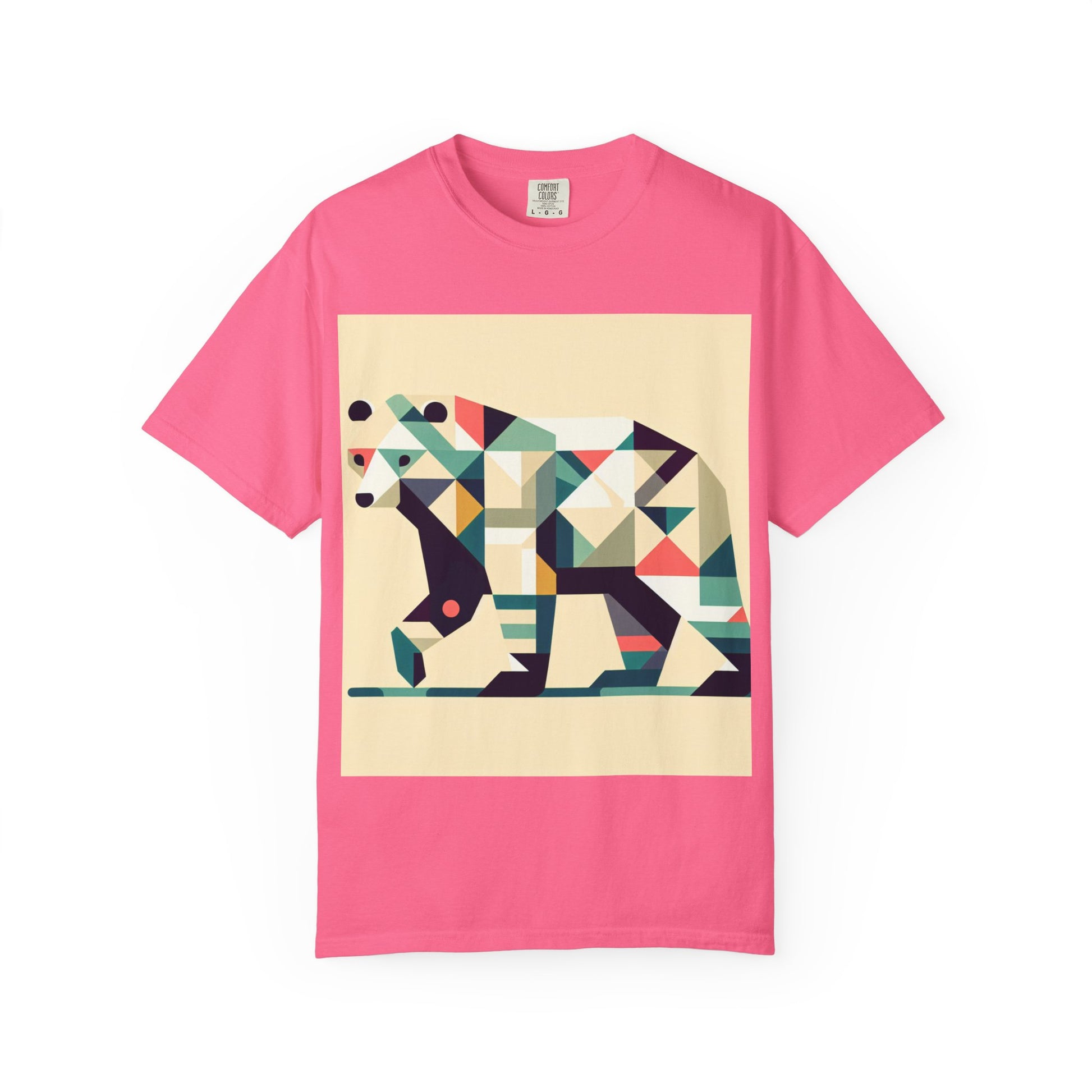 Geometric Bear T-Shirt, Artistic Tee, Unisex Graphic Shirt, Wildlife Apparel, Nature Lover Gift, Casual Wear