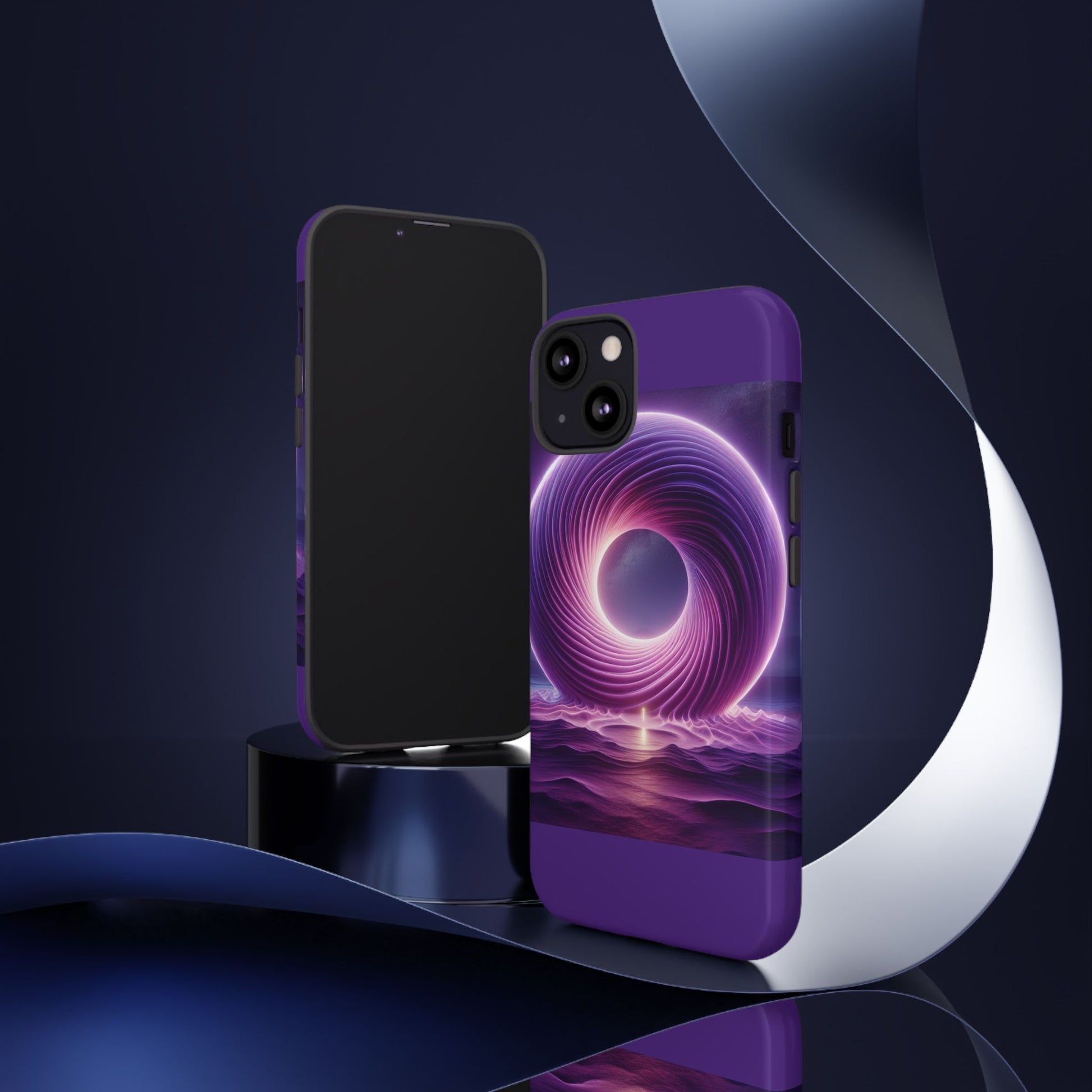 Colorful Phone Case with Swirling Design, Tough Phone Cover, Cosmic Phone Protector, Unique Gift for Tech Lovers, Stylish Smartphone Shell
