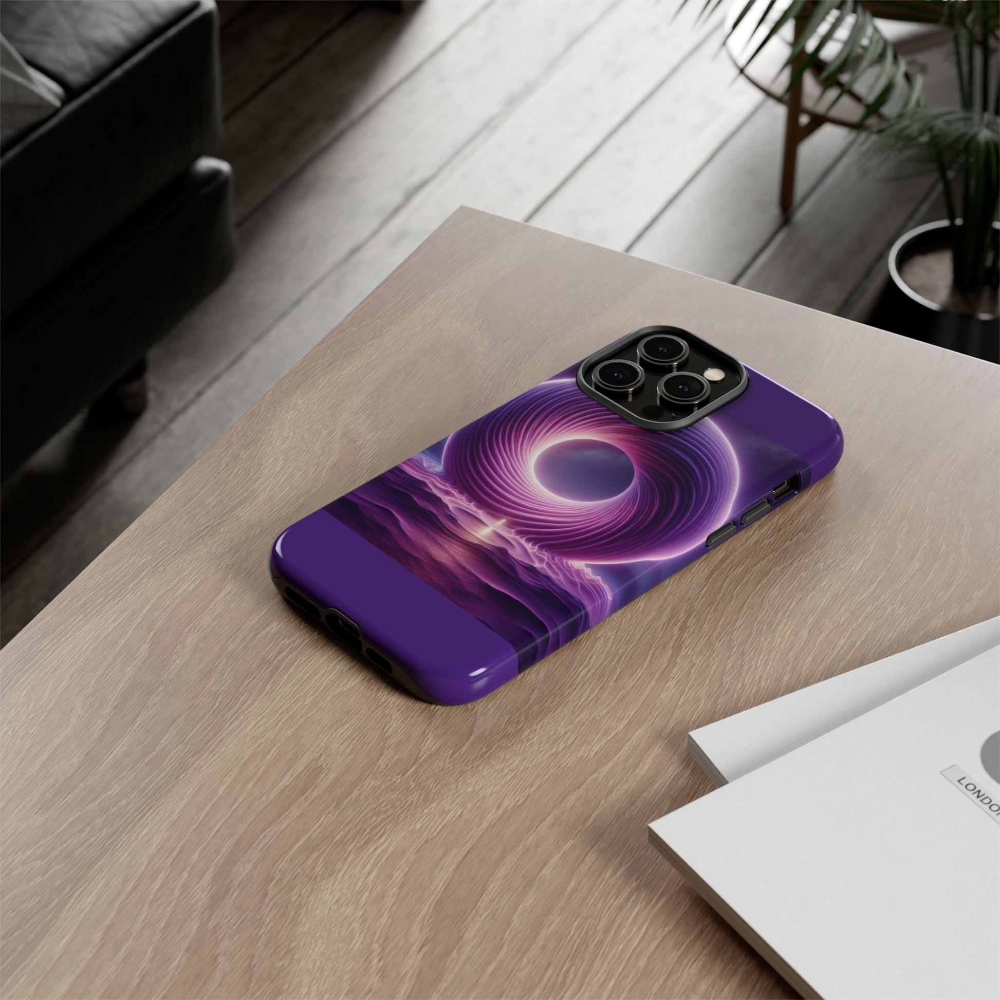 Colorful Phone Case with Swirling Design, Tough Phone Cover, Cosmic Phone Protector, Unique Gift for Tech Lovers, Stylish Smartphone Shell