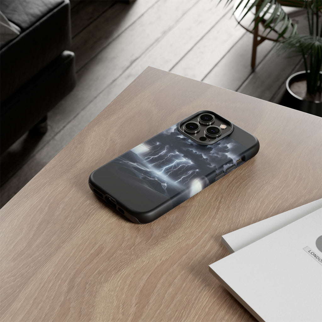Tough Cases for the Bold: Stormy Thunder Phone Case, Lightning Protection, Durable Cover for Adventurers, Unique Gift for Nature [...]