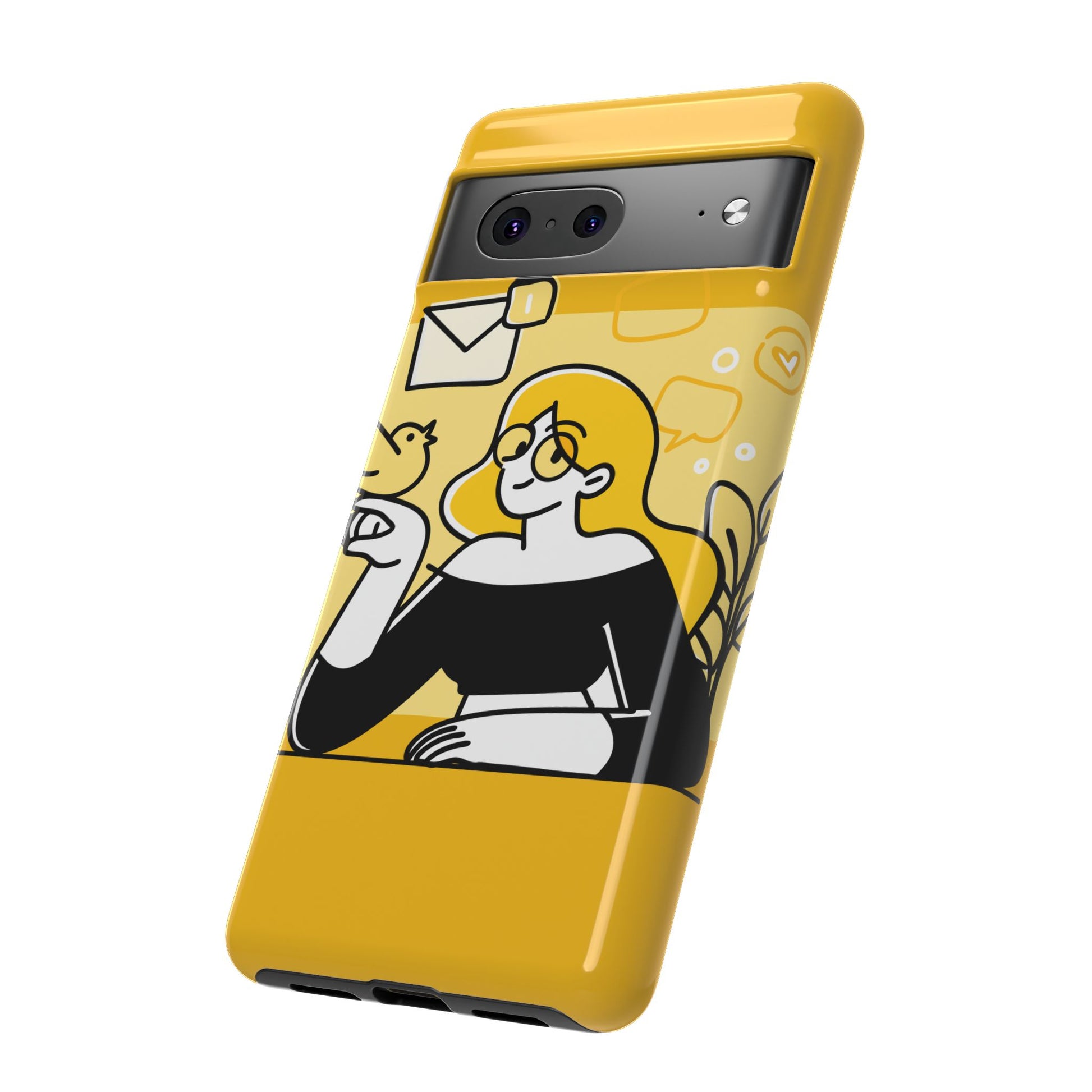 Chic Phone Case with Playful Design, Smartphone Cover, Unique Gift, Trendy Accessory, Eco-Friendly Case