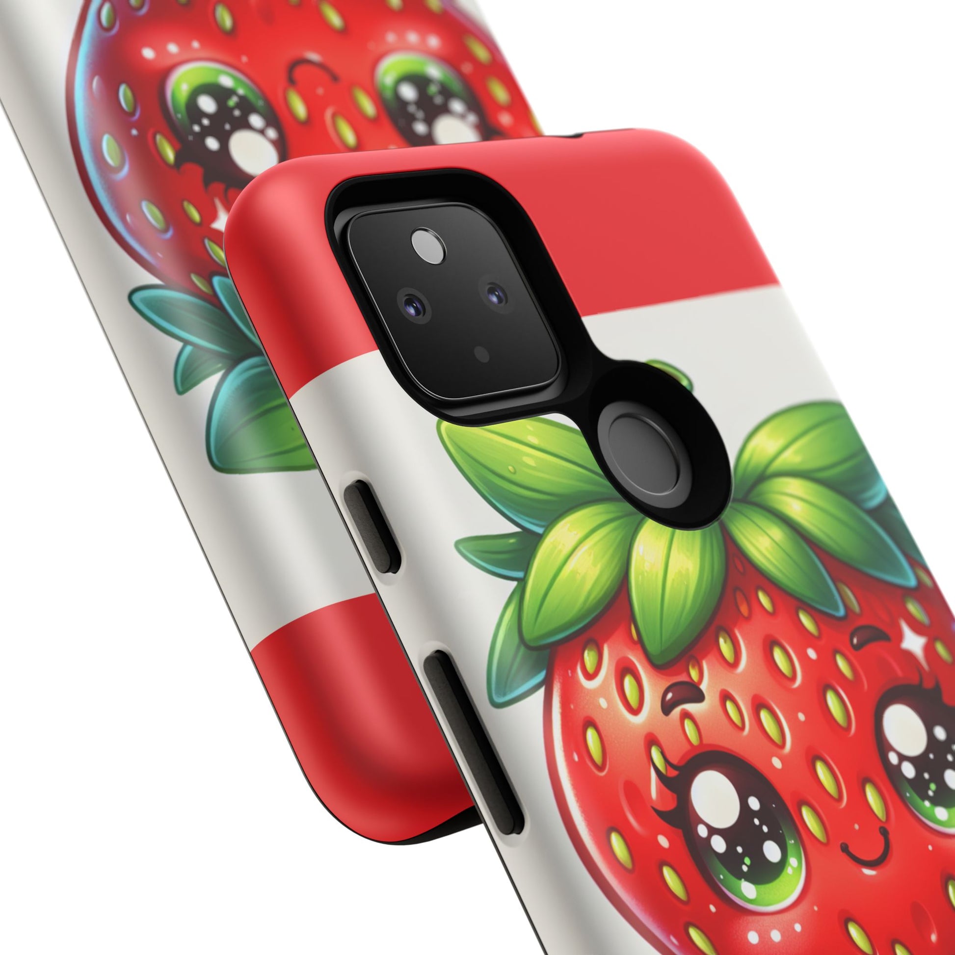 Cute Strawberry iPhone Case, Tough Phone Cases, Stylish Accessories, Fun Design for Kids and Adults, Perfect Gift for All Occasions