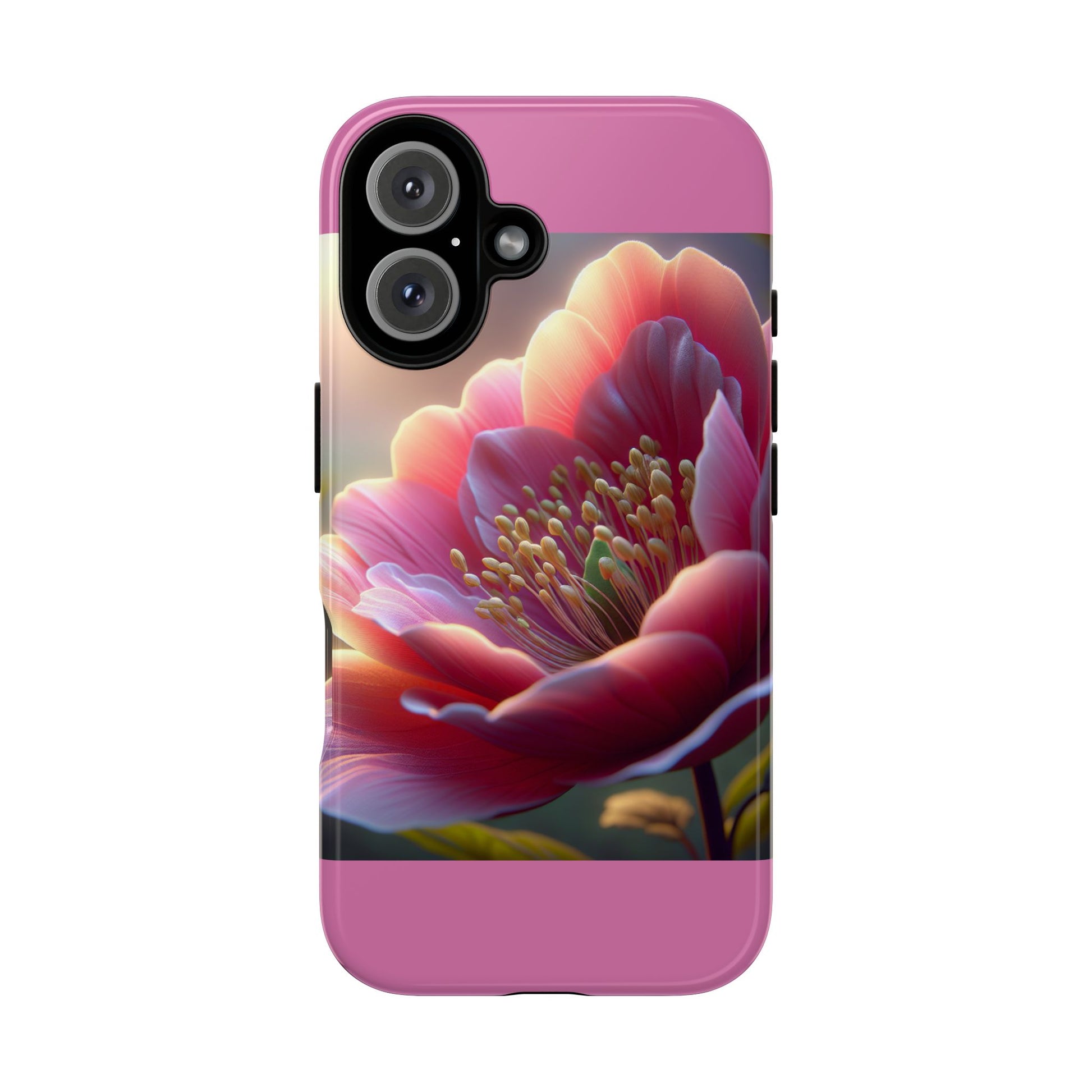 Pink Floral Phone Case, Tough Cases, Floral Design, Phone Accessory Gift, Nature Inspired, Trendy Tech Case
