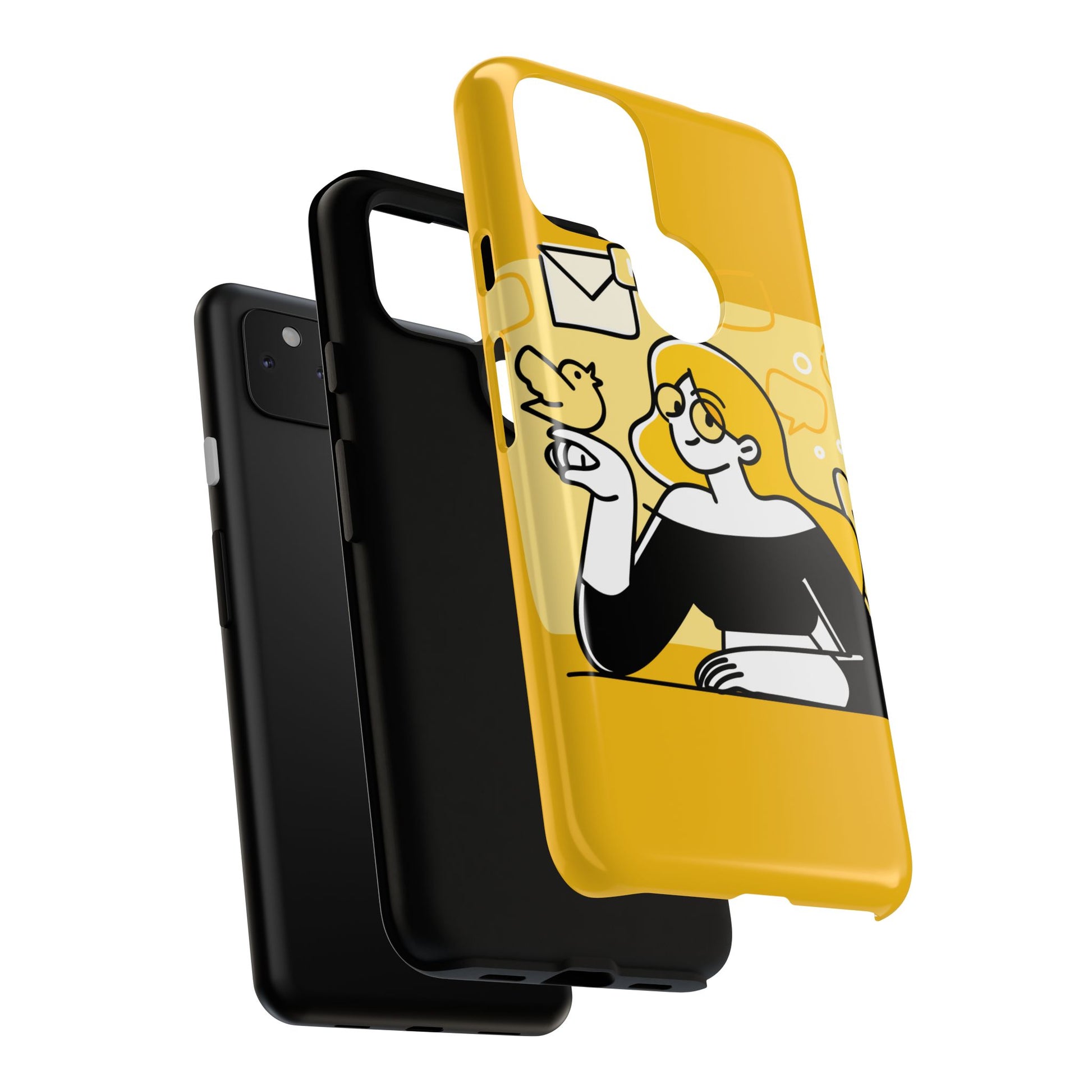 Chic Phone Case with Playful Design, Smartphone Cover, Unique Gift, Trendy Accessory, Eco-Friendly Case