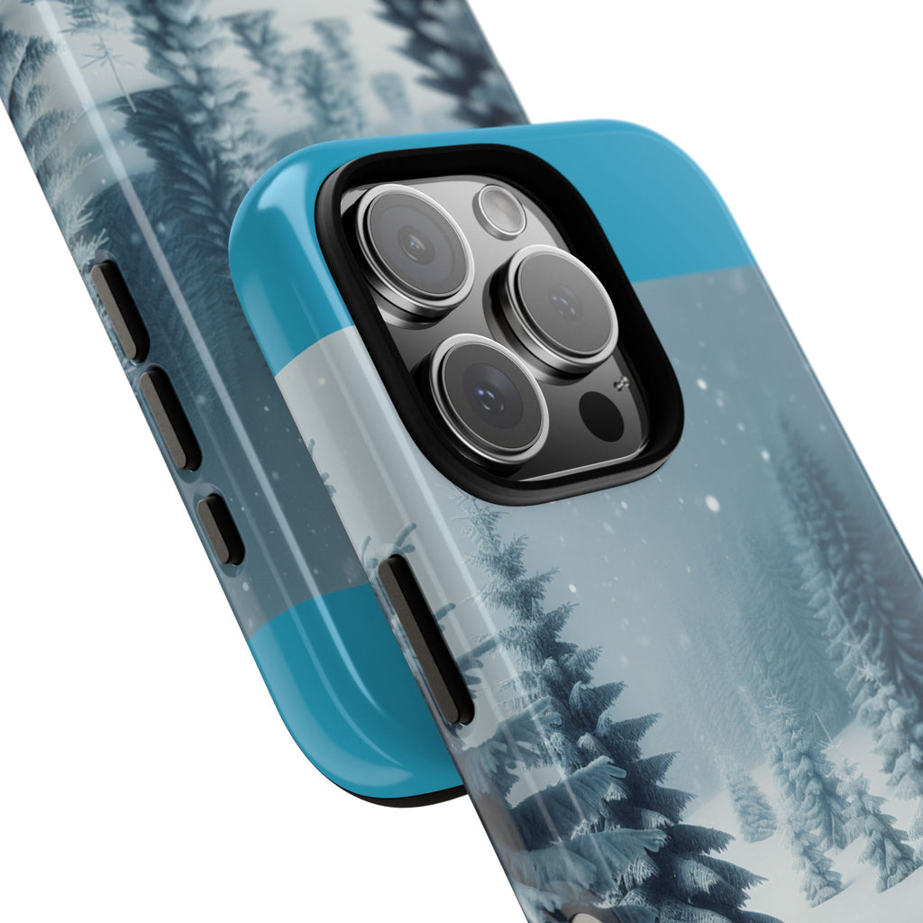 Winter Forest Phone Case, Tough Cases for iPhone, Snowy Landscape Design, Nature Lover Gift, Holiday Accessories