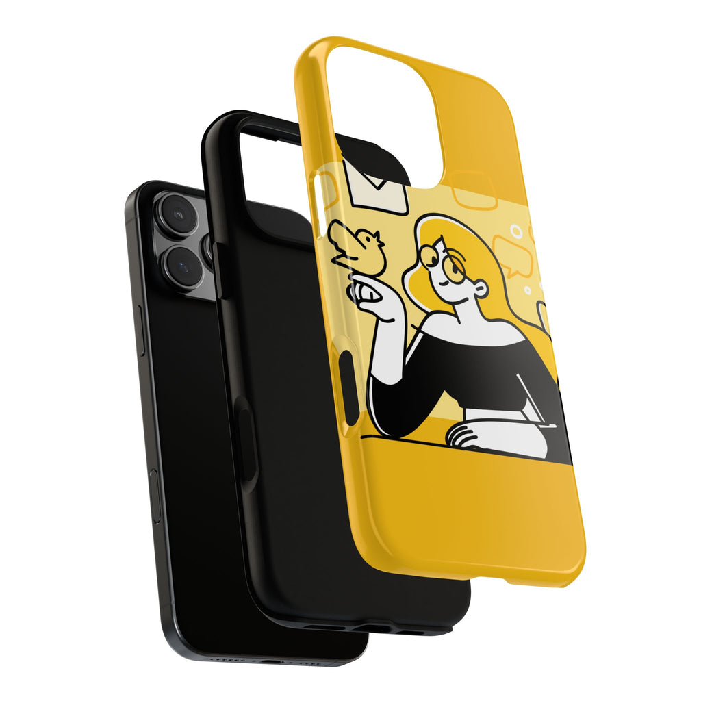 Chic Phone Case with Playful Design, Smartphone Cover, Unique Gift, Trendy Accessory, Eco-Friendly Case