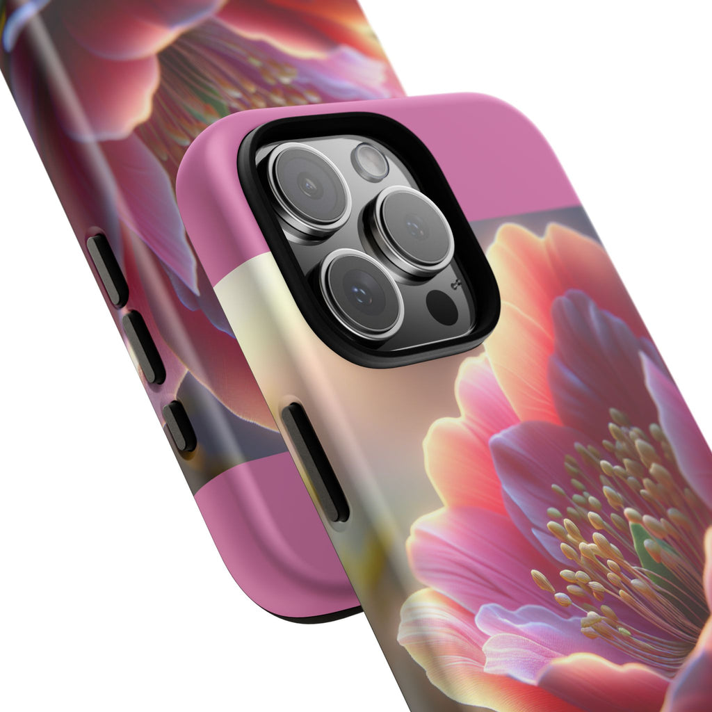 Pink Floral Phone Case, Tough Cases, Floral Design, Phone Accessory Gift, Nature Inspired, Trendy Tech Case