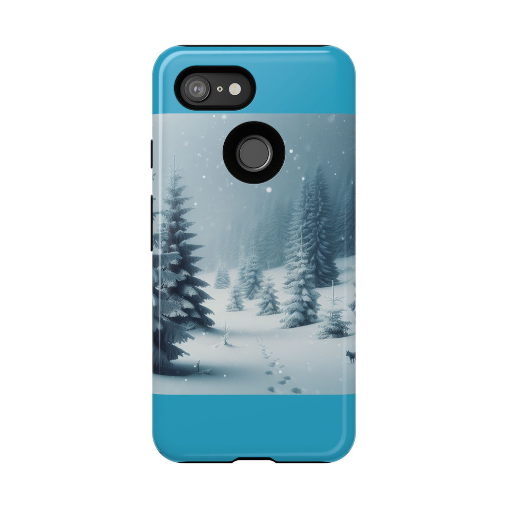Winter Forest Phone Case, Tough Cases for iPhone, Snowy Landscape Design, Nature Lover Gift, Holiday Accessories