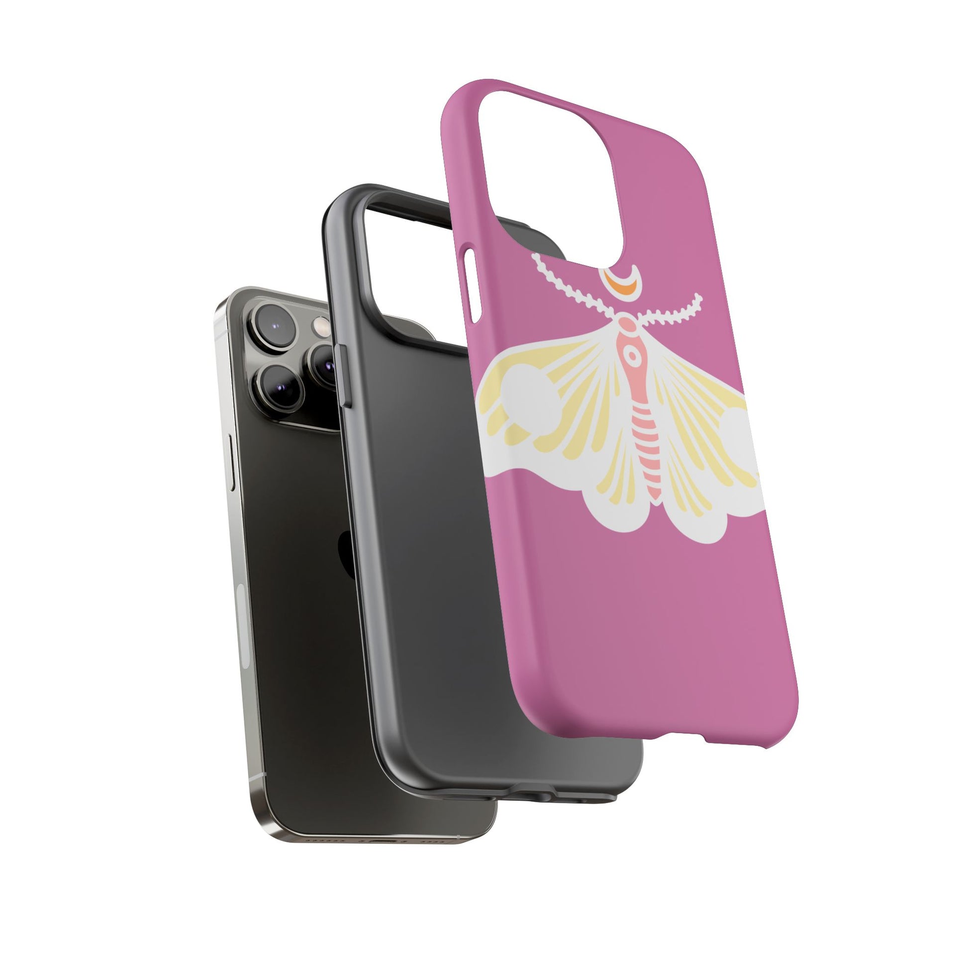 Colorful Moth Phone Case | Tough Cases for iPhone, Unique Gift, Nature Lovers, Boho Style, Trendy Accessories