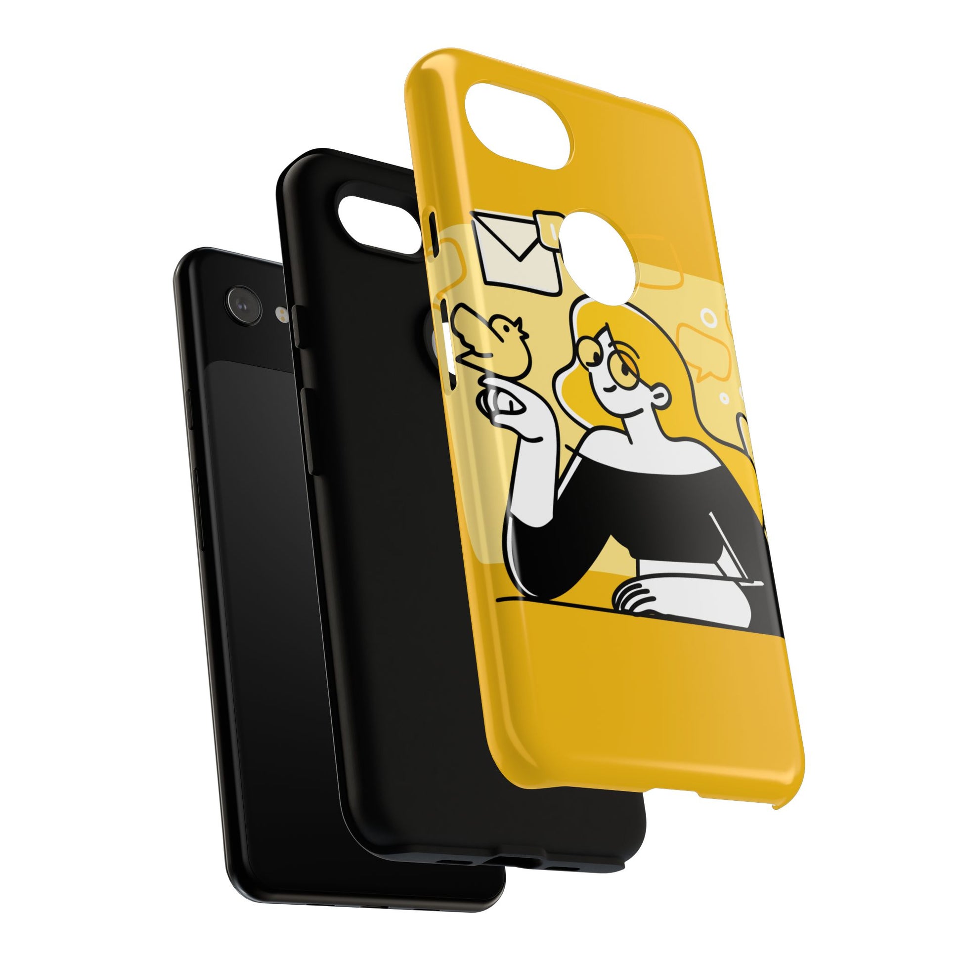Chic Phone Case with Playful Design, Smartphone Cover, Unique Gift, Trendy Accessory, Eco-Friendly Case