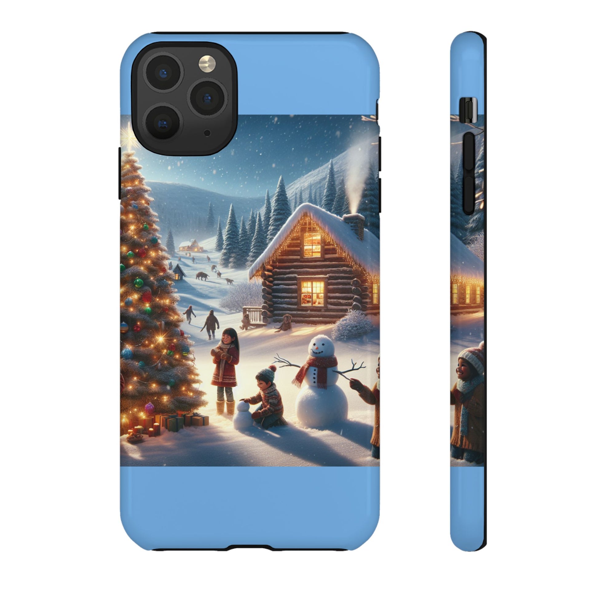 Winter Wonderland Phone Case, Holiday Gift for Him/Her, Cute Christmas Phone Cover, Unique Winter Scene Case, Festive Tech Accessories