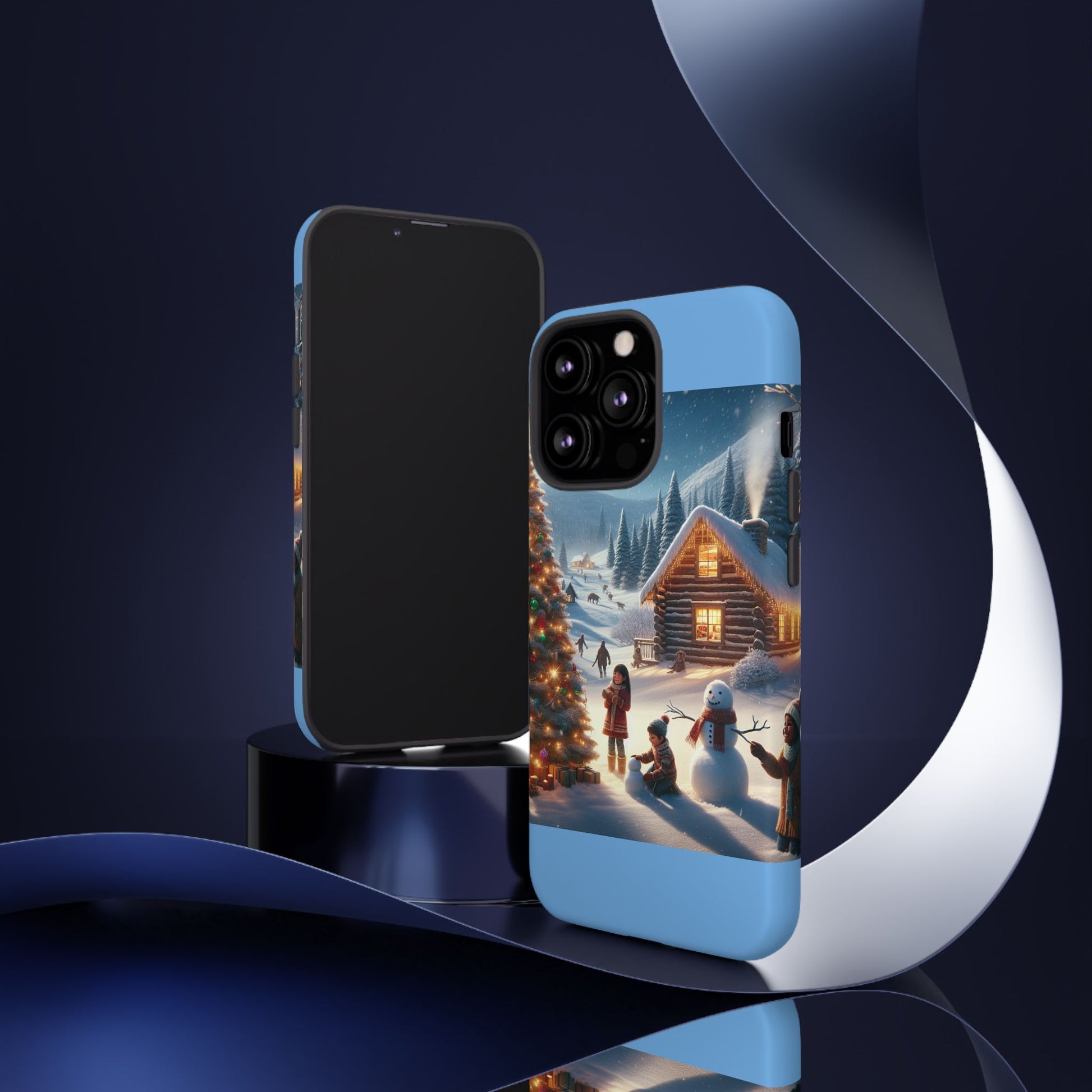 Winter Wonderland Phone Case, Holiday Gift for Him/Her, Cute Christmas Phone Cover, Unique Winter Scene Case, Festive Tech Accessories